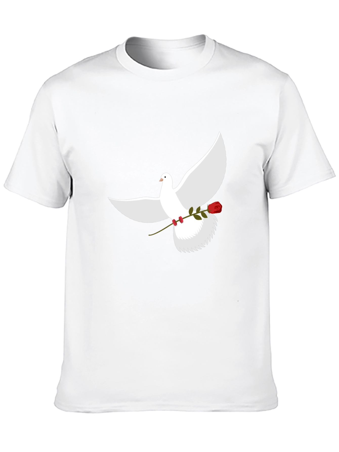 Dove and Rose Graphic Tee - Black