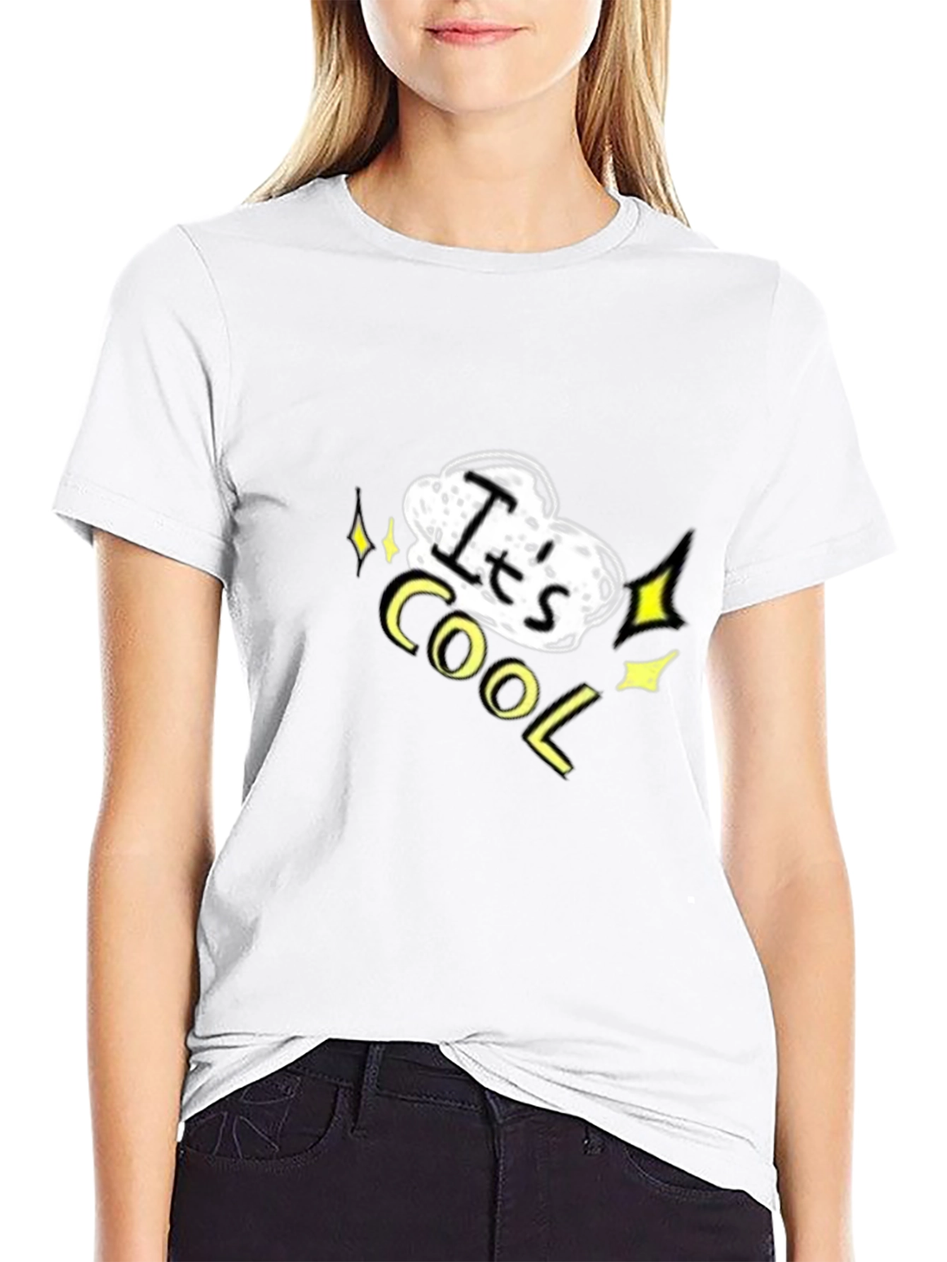 Its Cool Graphic Black T-Shirt
