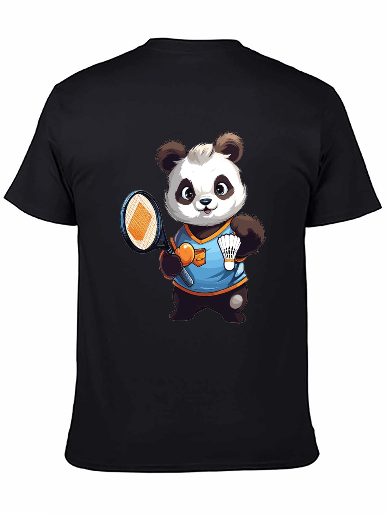 Cute Panda Badminton T-Shirt