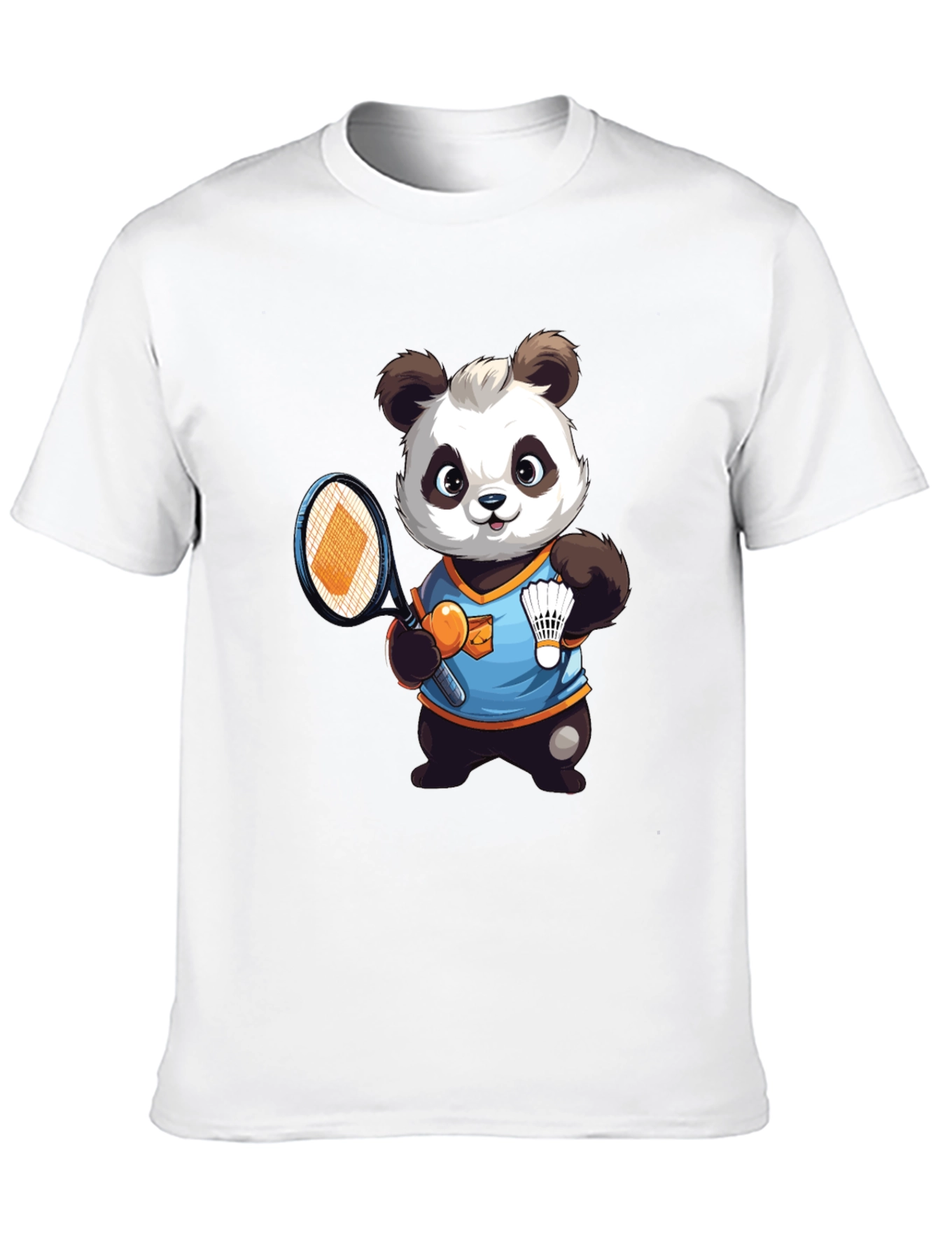 Cute Panda Badminton T-Shirt