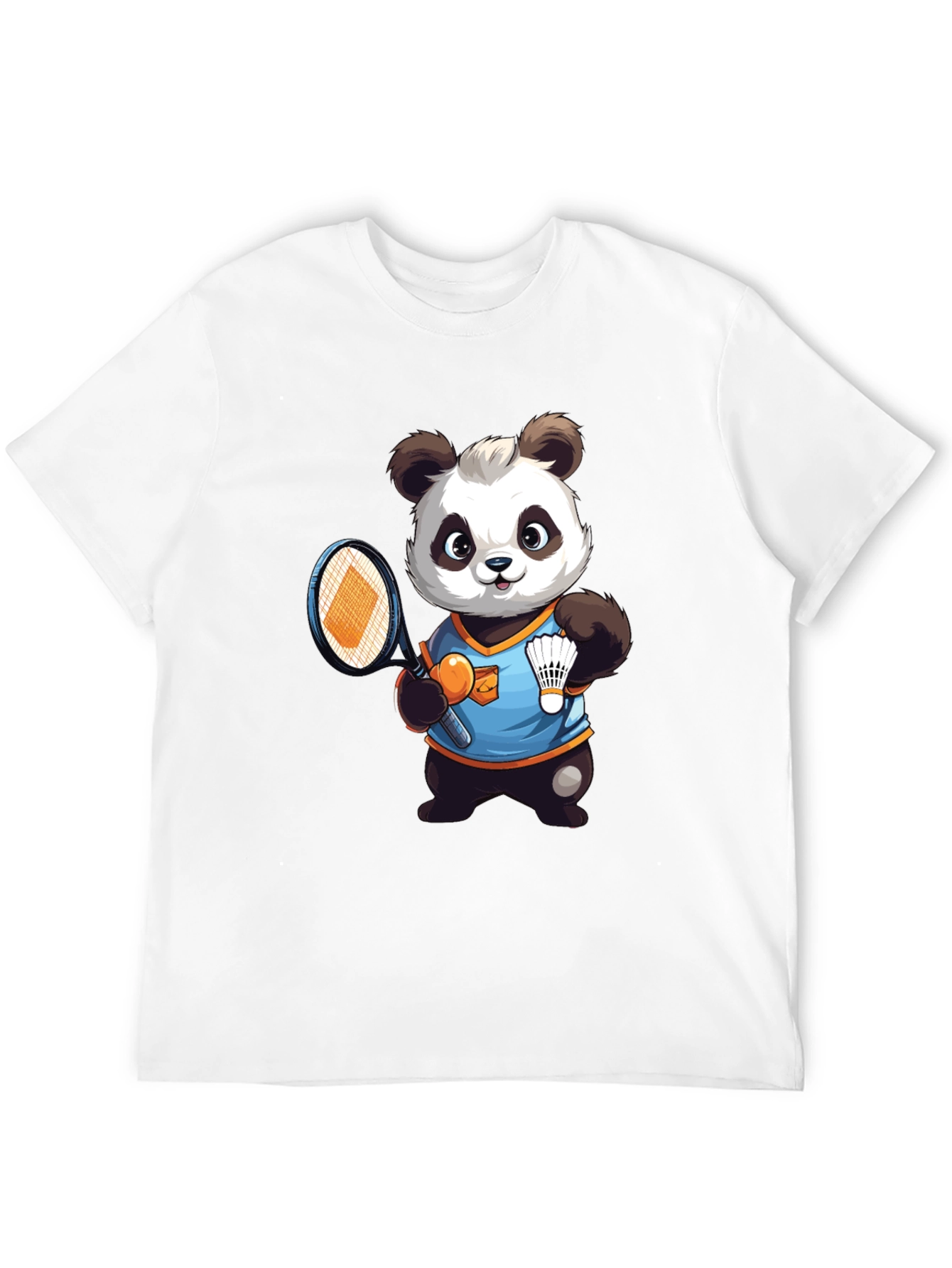 Cute Panda Badminton T-Shirt