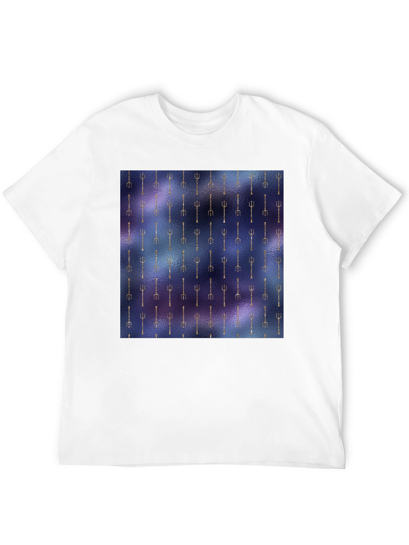 Unique Trident Pattern T-Shirt