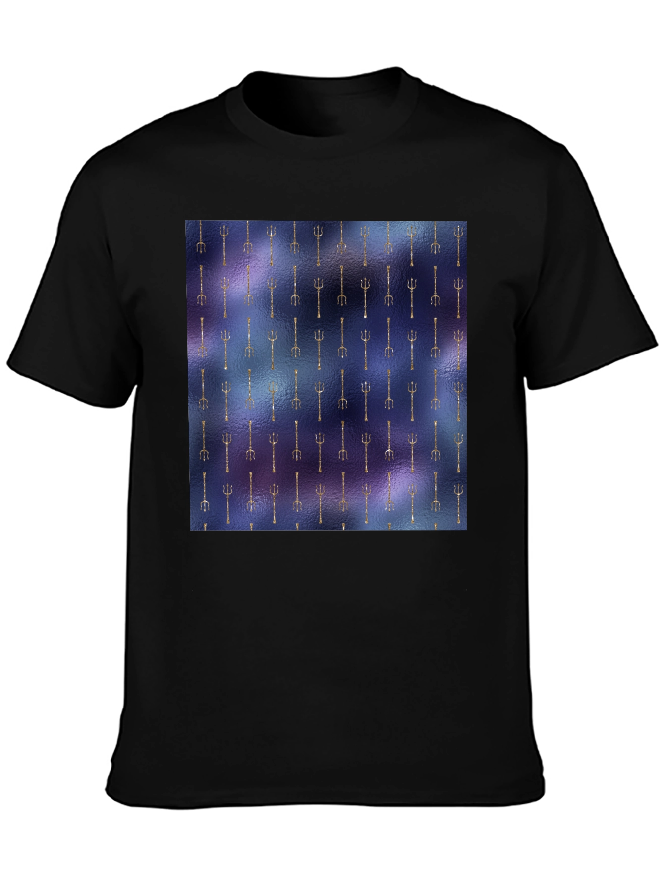 Unique Trident Pattern T-Shirt
