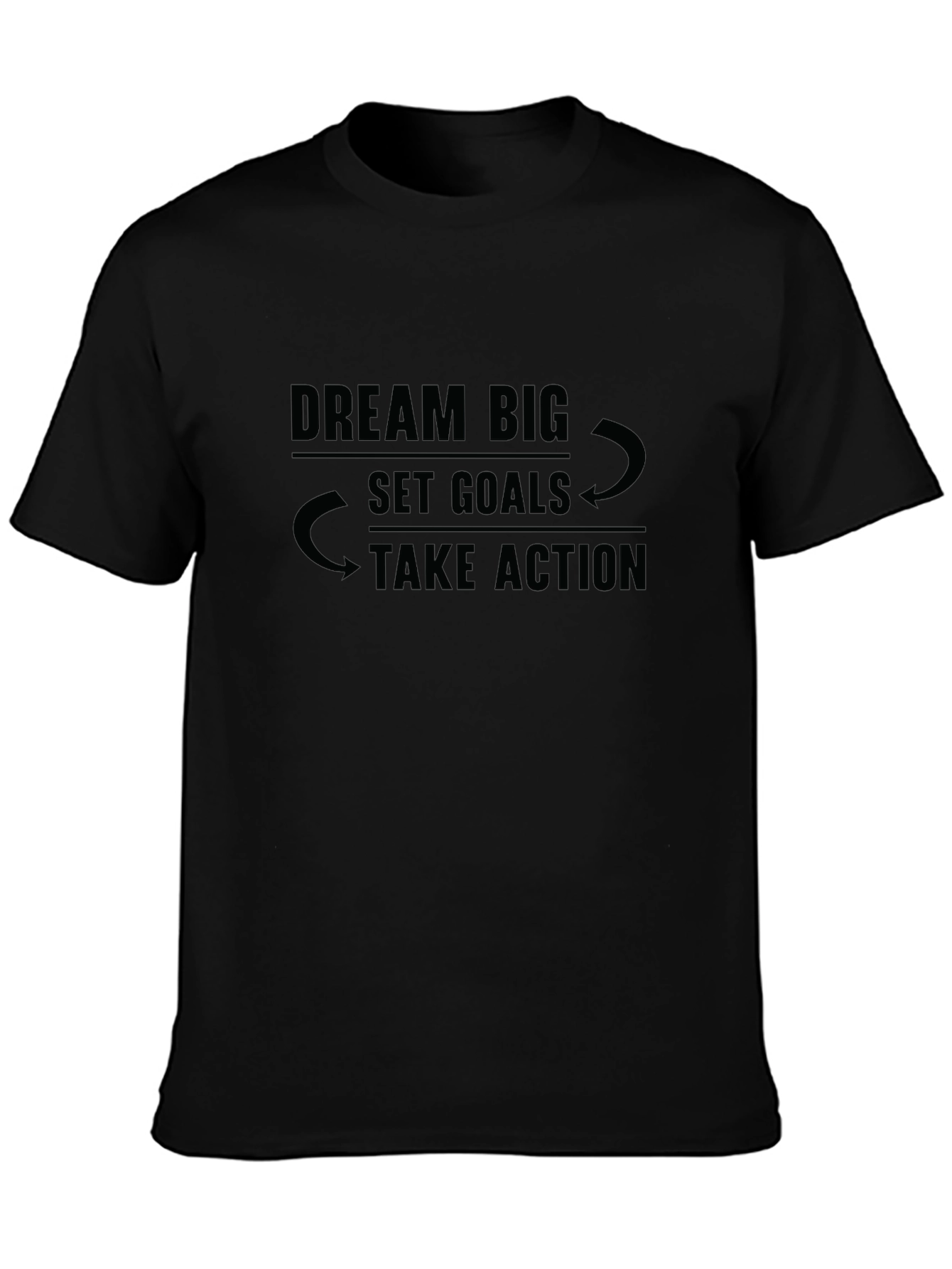 Dream Big Graphic Tee - Motivational Black T-Shirt