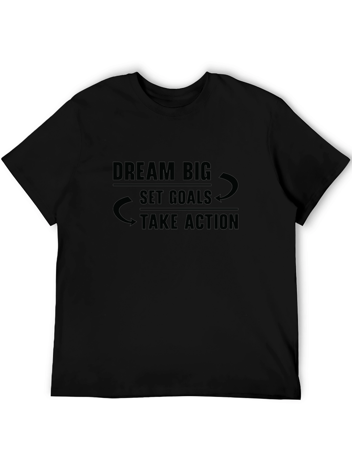 Dream Big Graphic Tee - Motivational Black T-Shirt