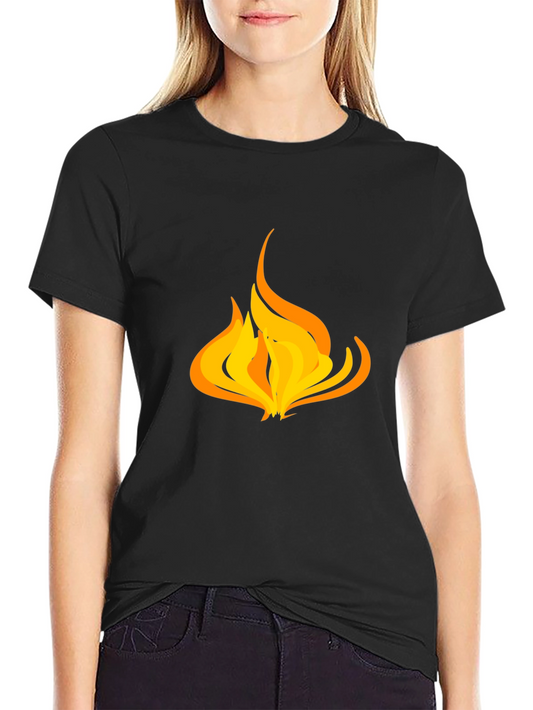 Flame Graphic Black T-Shirt - Casual Style