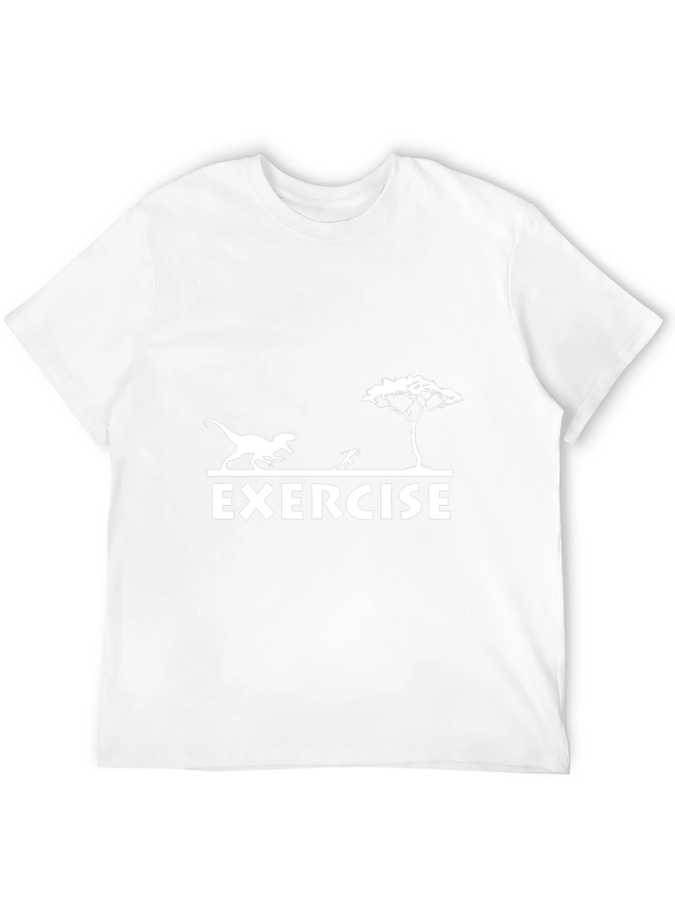 Exercise Dinosaur Chase Funny T-Shirt