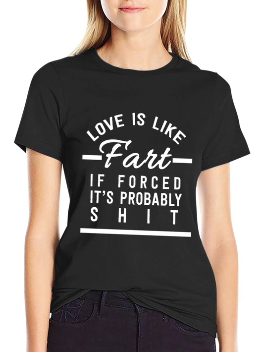 Funny Love Fart Graphic Tee - Black T-Shirt
