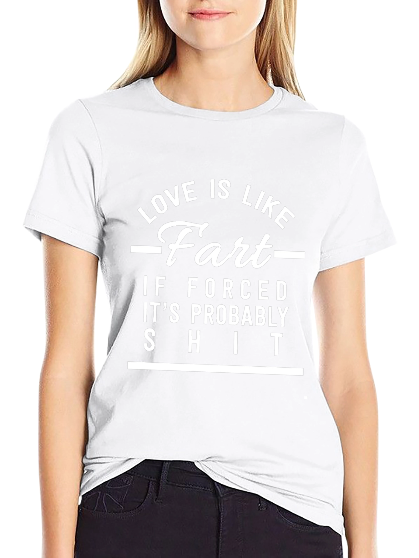 Funny Love Fart Graphic Tee - Black T-Shirt