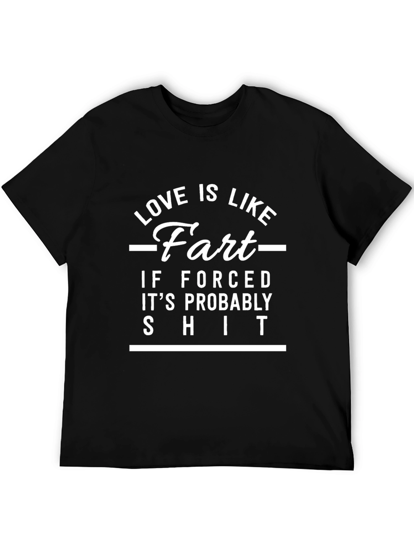 Funny Love Fart Graphic Tee - Black T-Shirt
