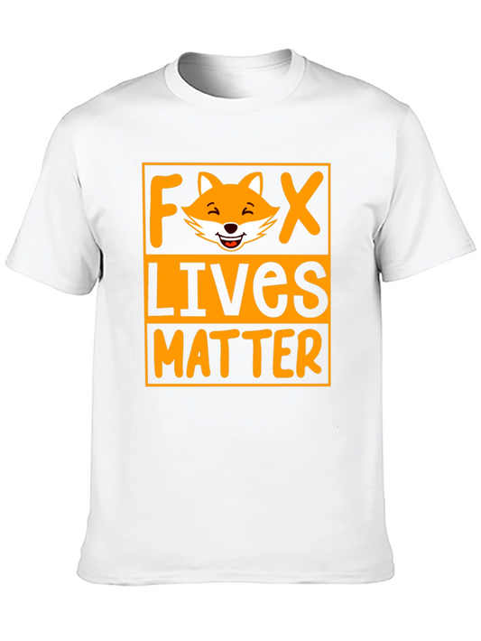 Fox Lives Matter Graphic T-Shirt - Unisex Black Tee