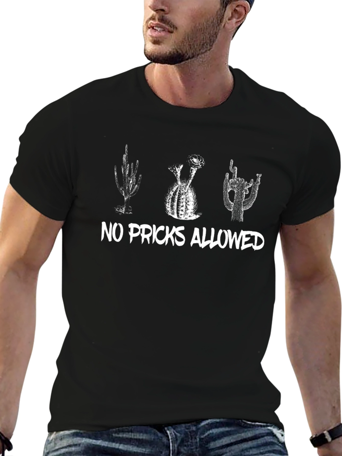No Pricks Allowed Cactus Graphic T-Shirt