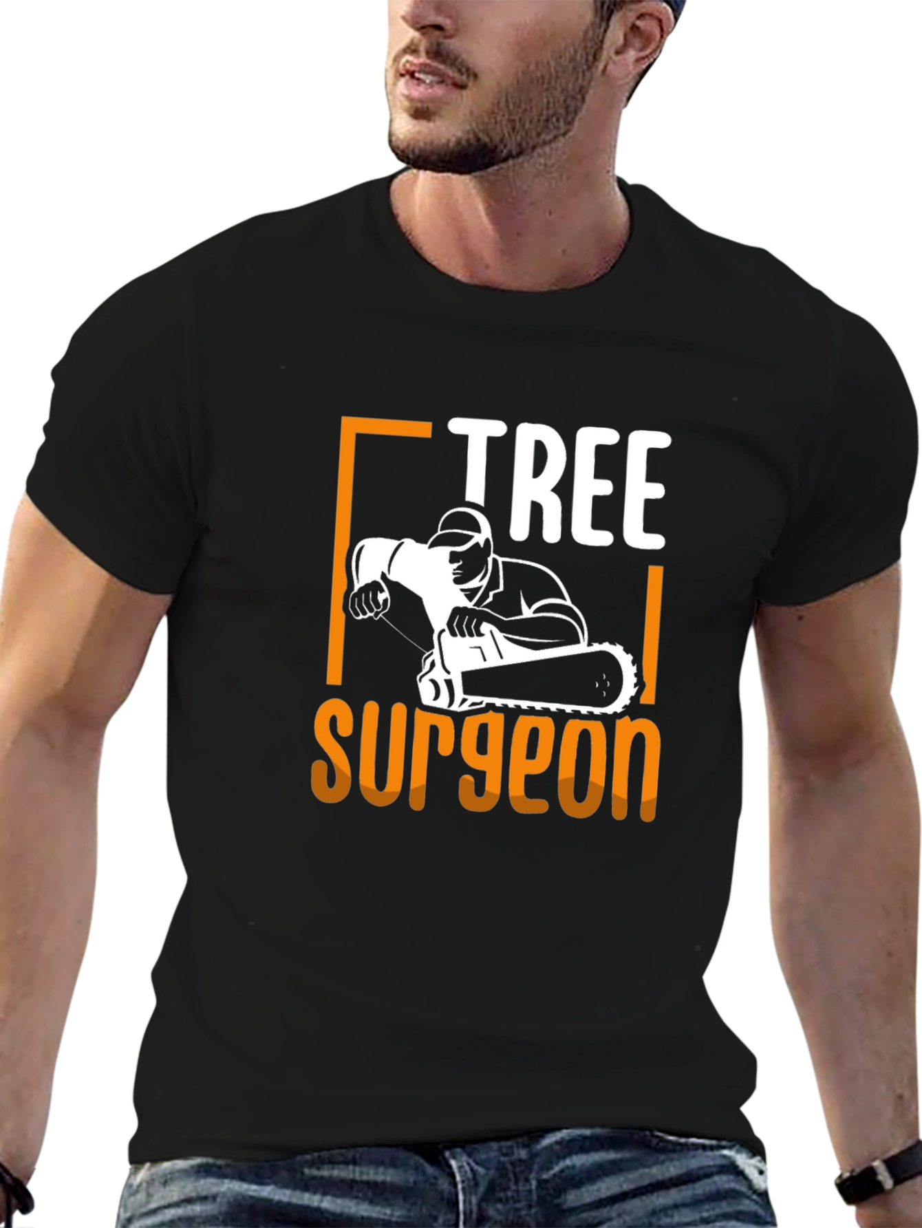 Tree Surgeon Black Cotton T-Shirt