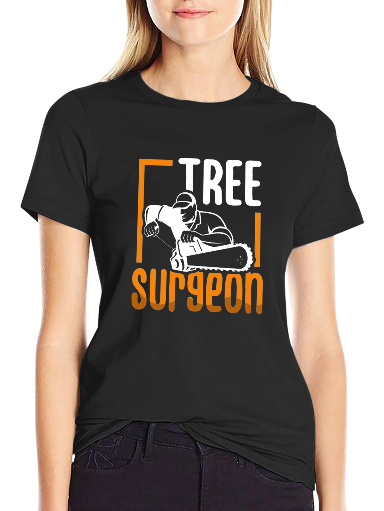 Tree Surgeon Black Cotton T-Shirt