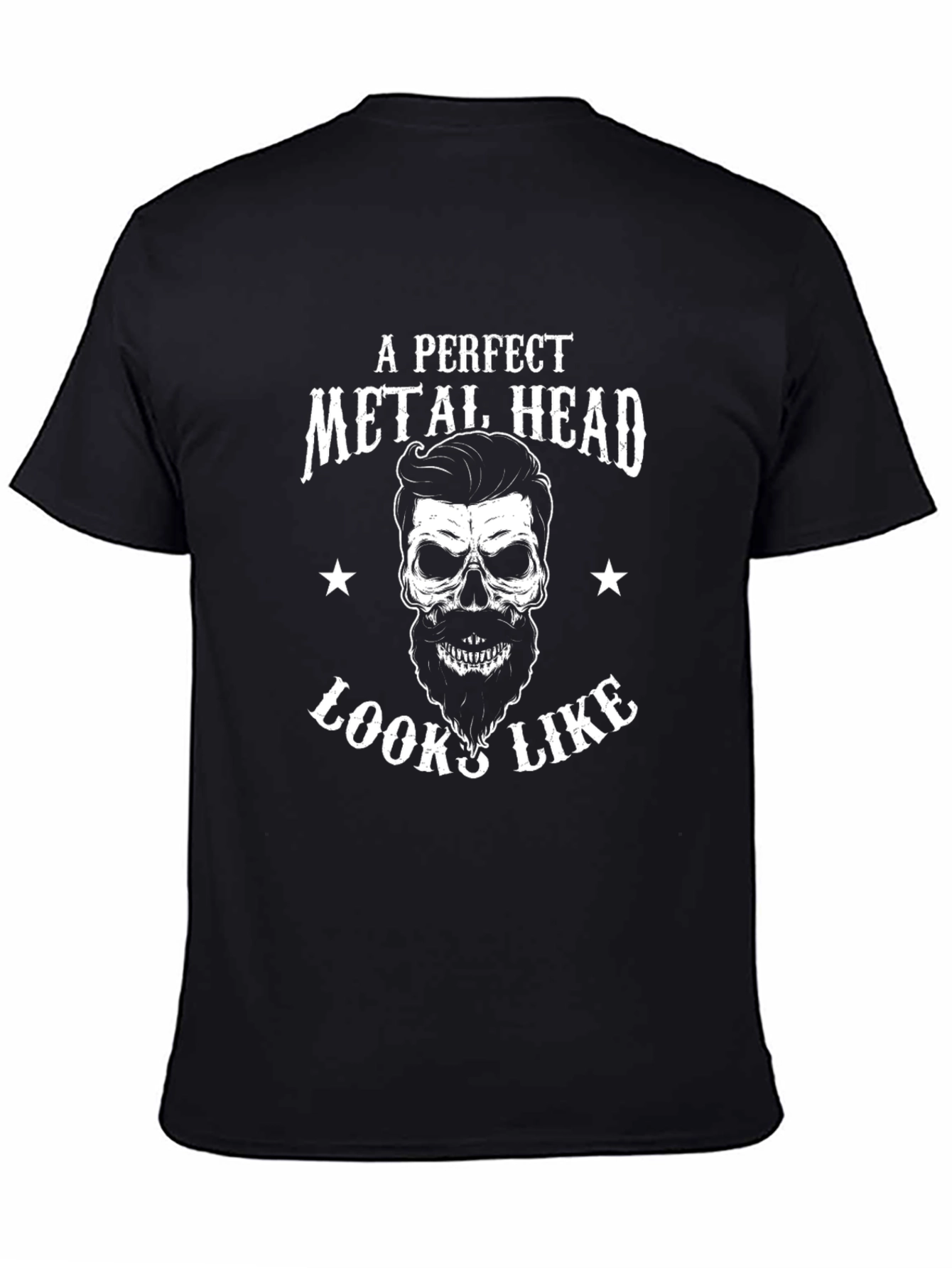 Metalhead Skull Graphic T-Shirt - Perfect Head Design