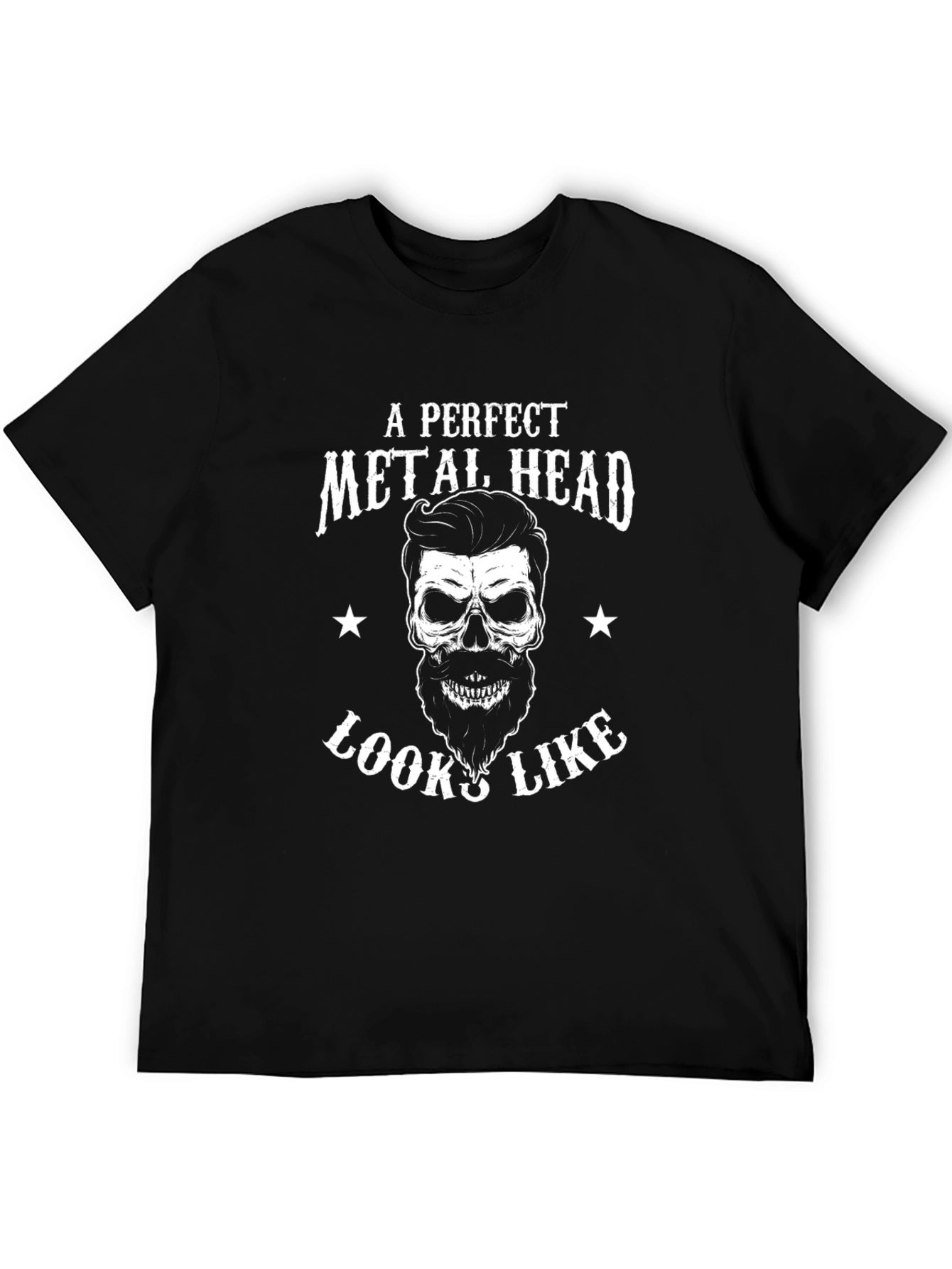 Metalhead Skull Graphic T-Shirt - Perfect Head Design