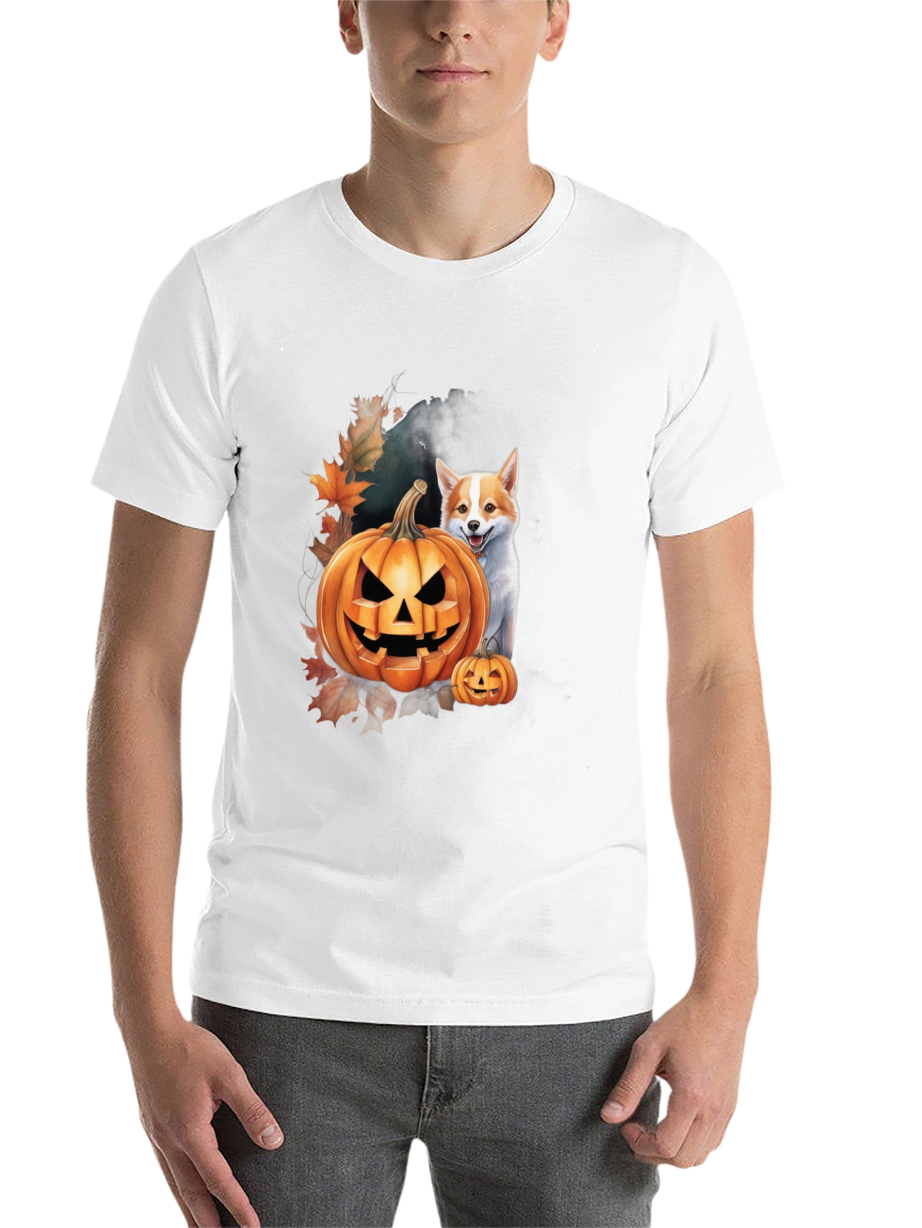 Halloween Dog & Pumpkin T-Shirt
