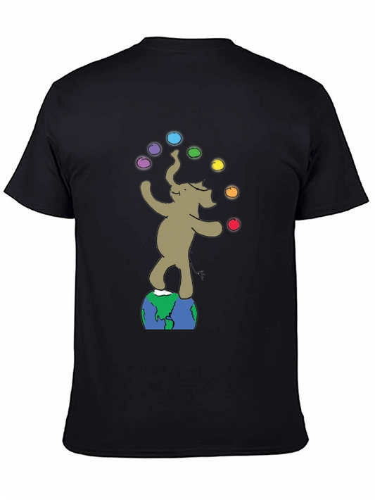 Elephant Juggling Earth Graphic Tee