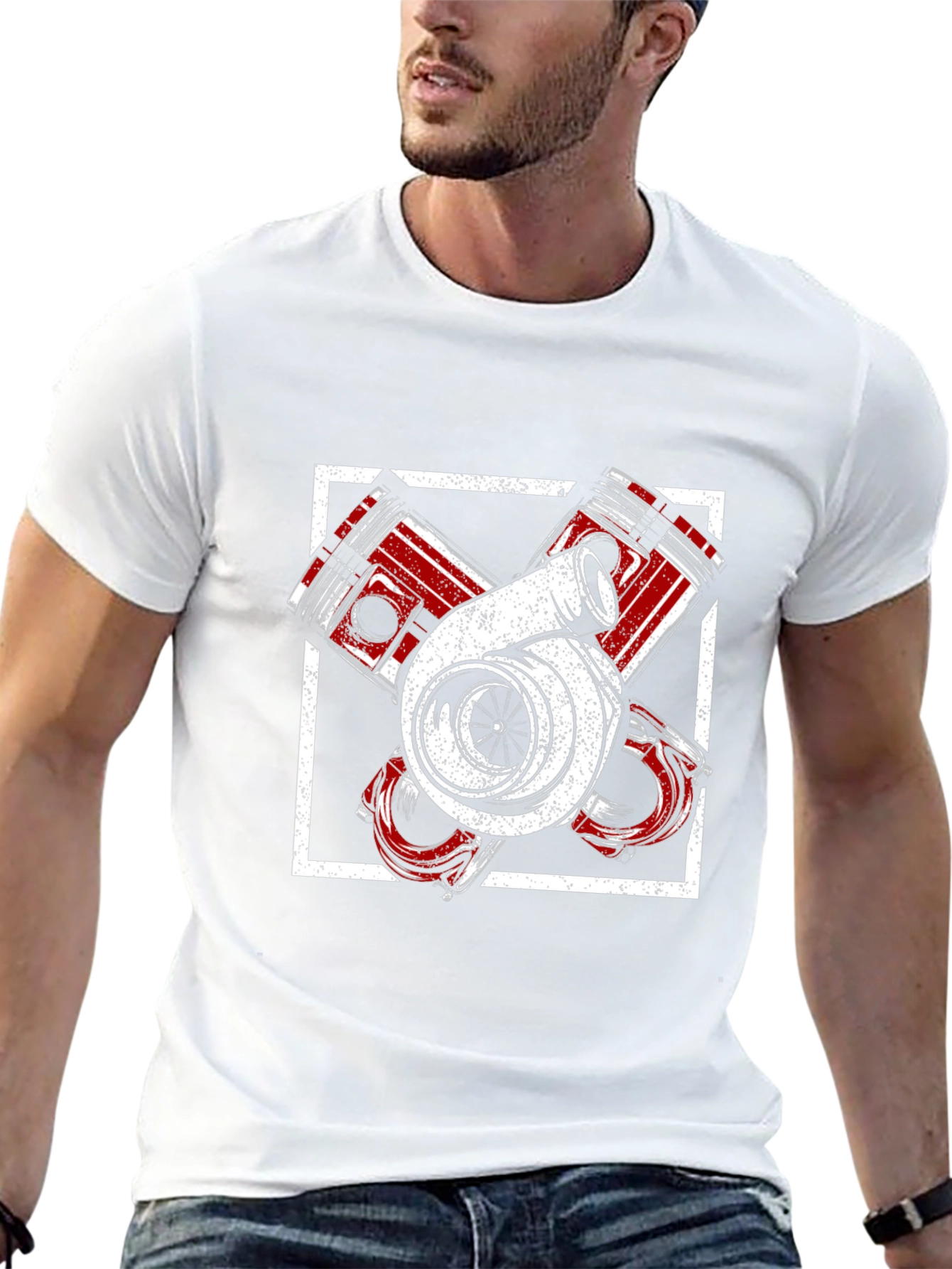 Turbo Engine Piston Graphic T-Shirt