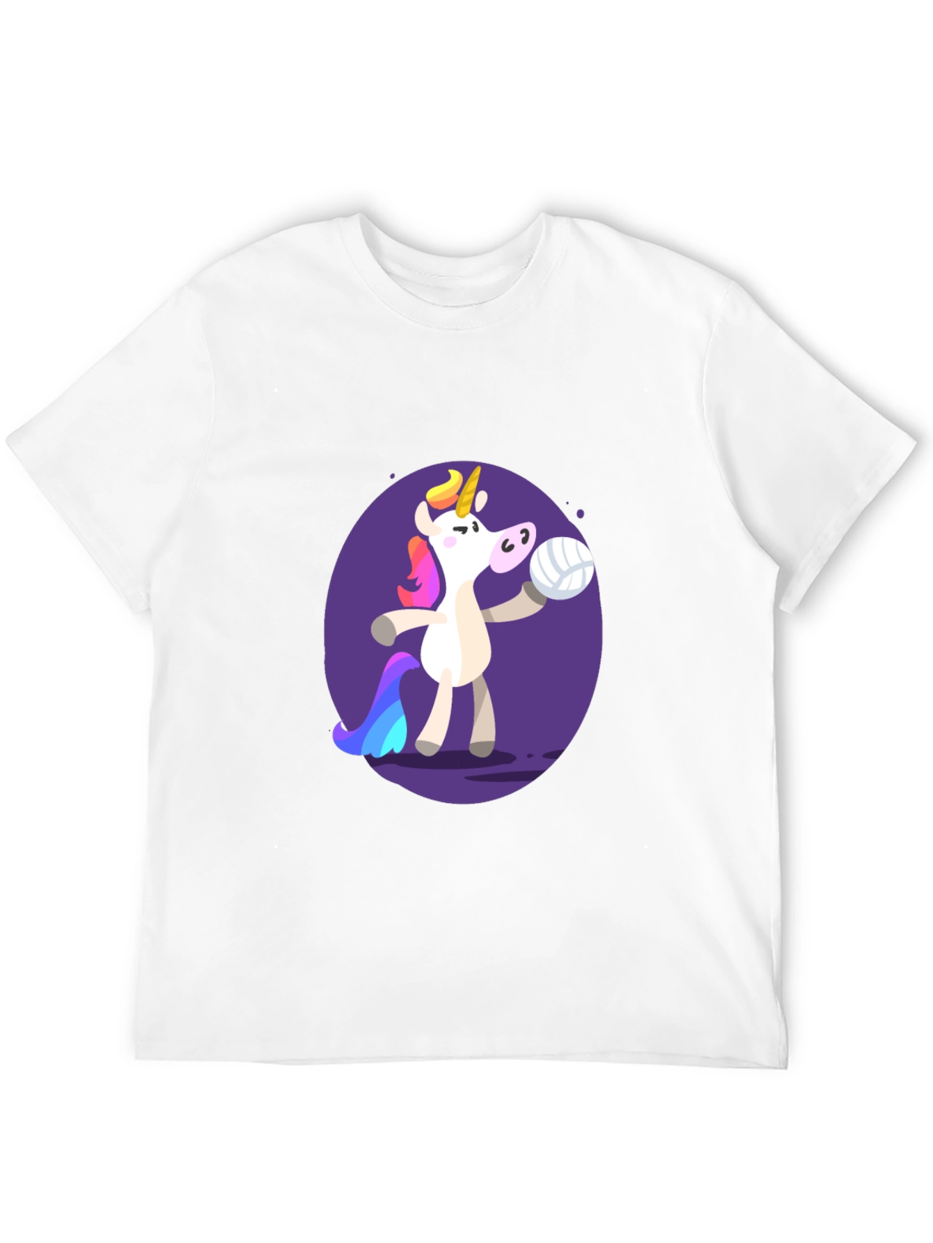 Unicorn Volleyball Graphic Tee - Black