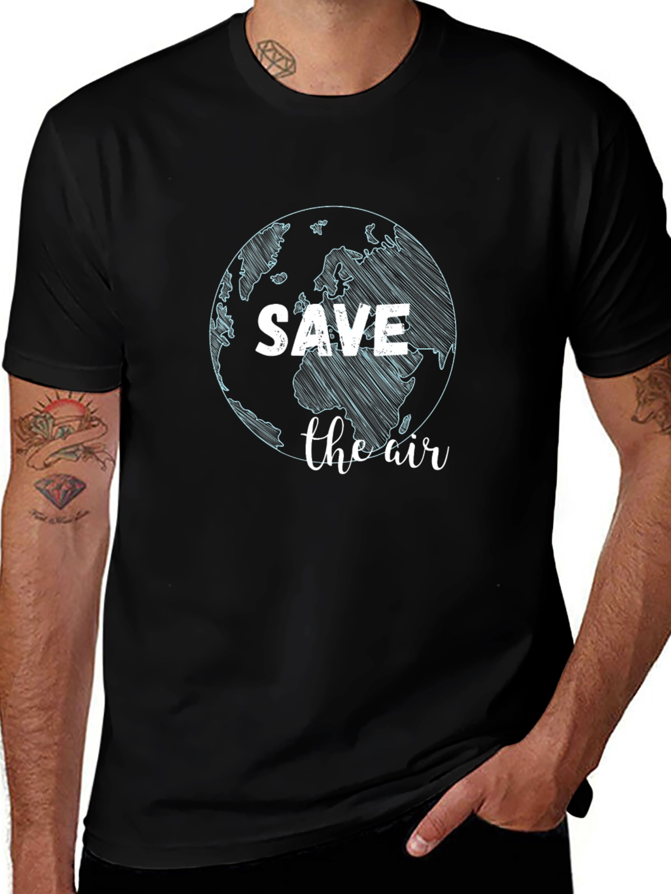 Save the Air Graphic Tee - Earth Awareness T-Shirt