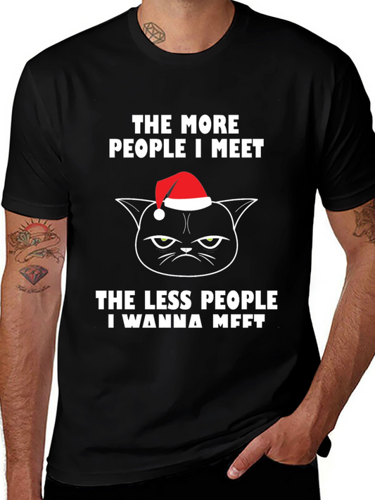 Grumpy Cat Christmas T-Shirt - Introvert Humor