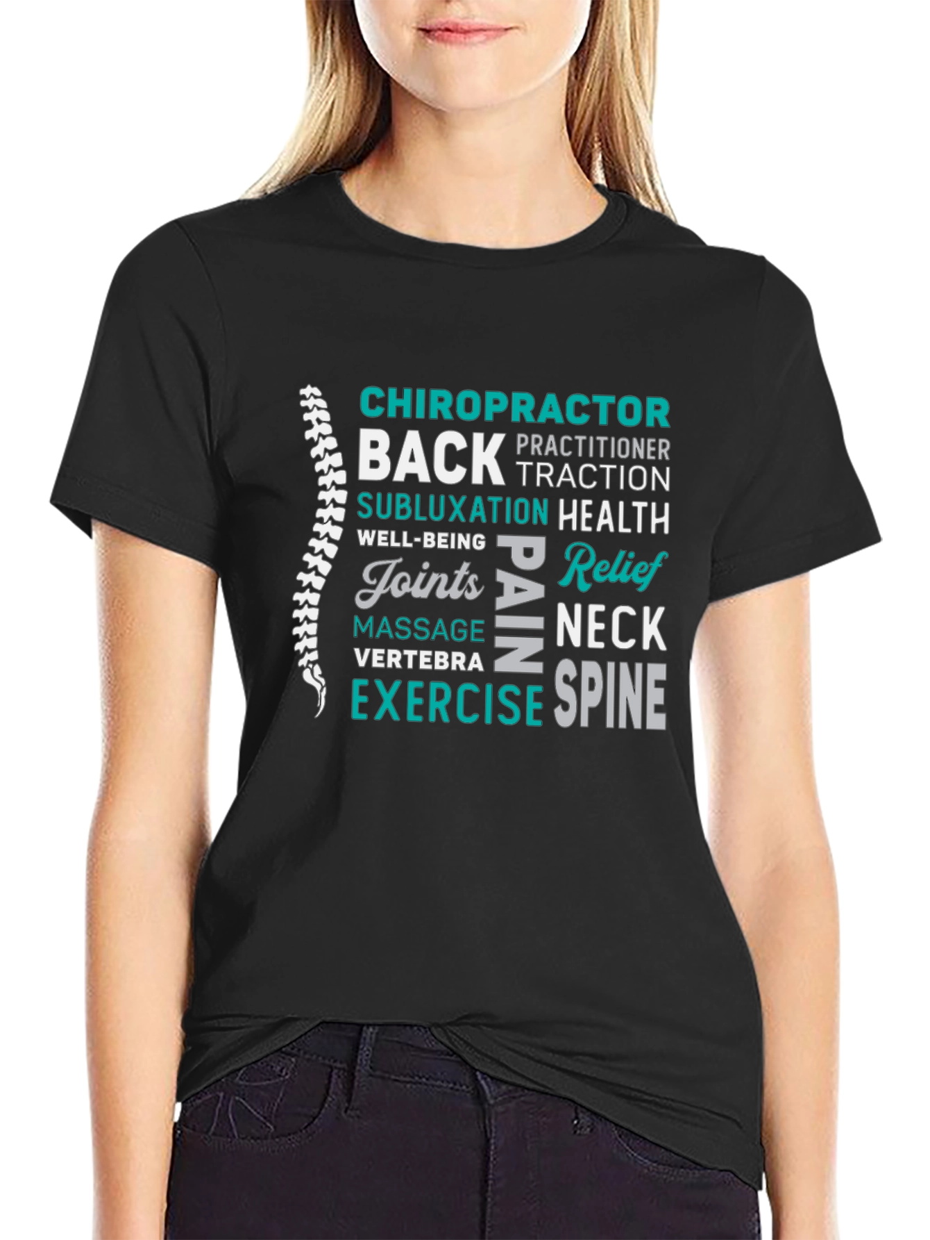 Chiropractor Word Art Graphic T-Shirt