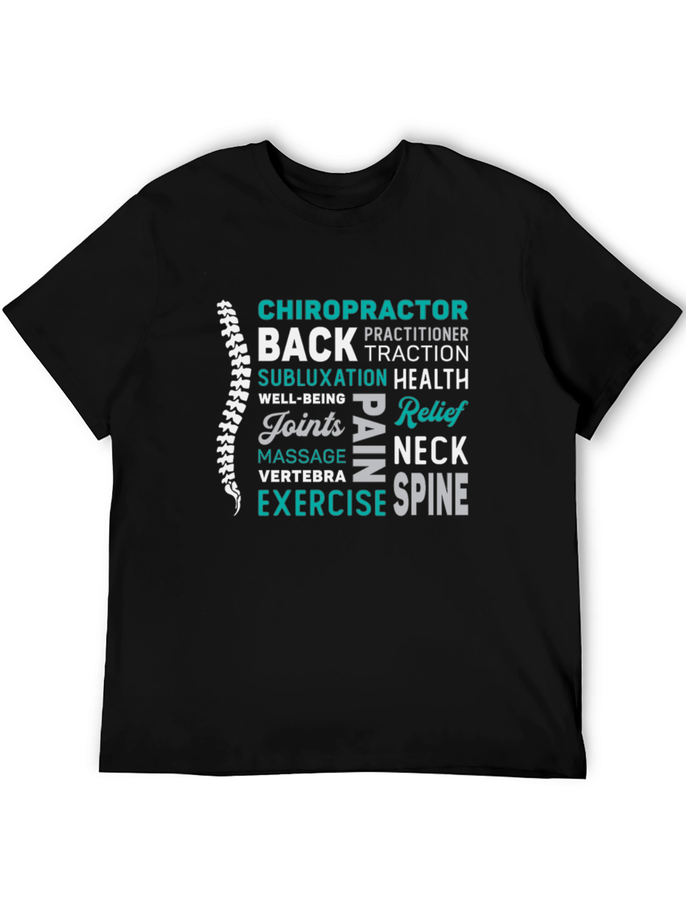 Chiropractor Word Art Graphic T-Shirt