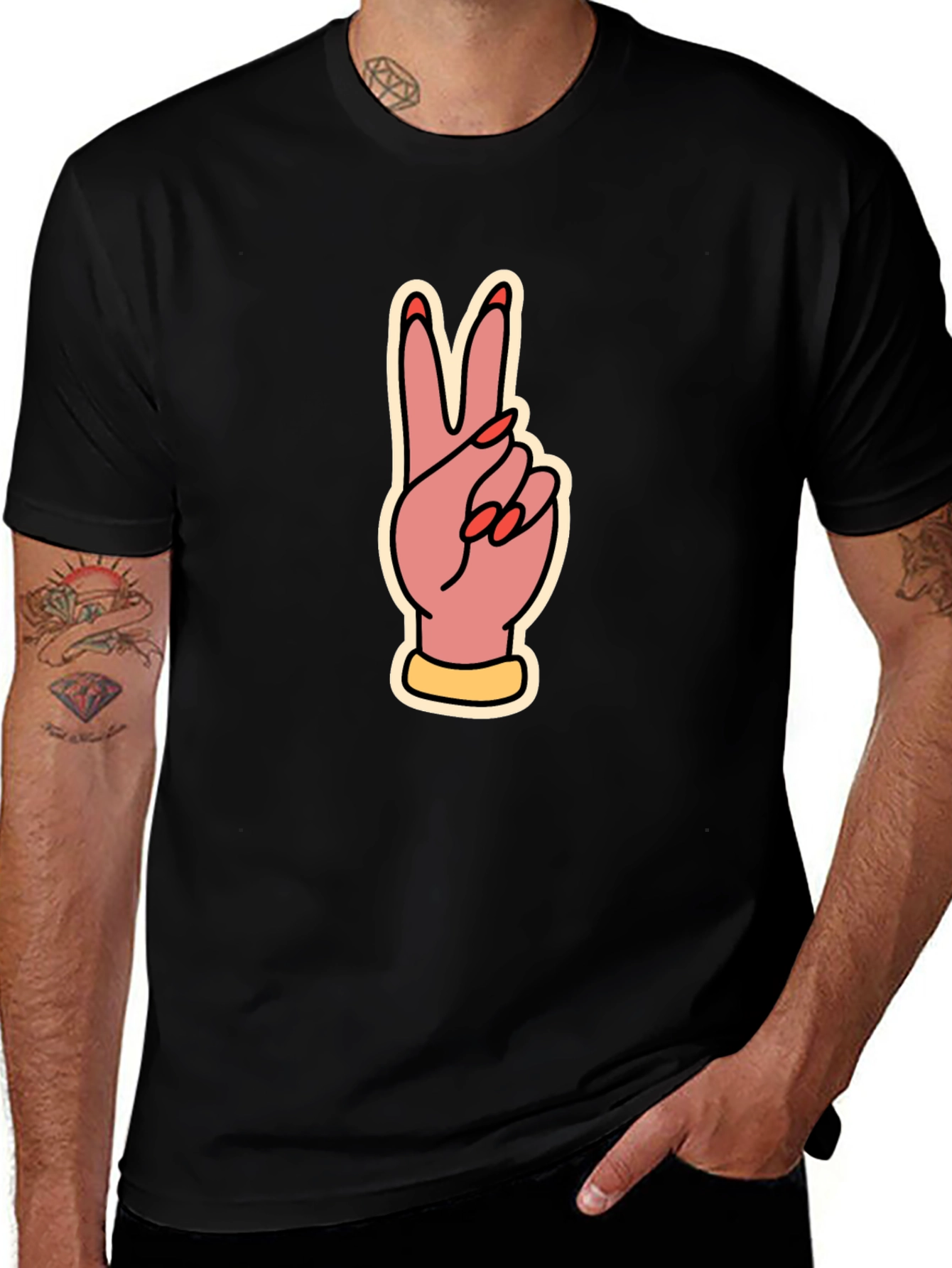 Peace Sign Graphic Tee - Stylish Comfort
