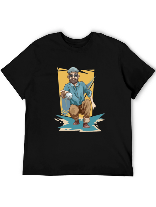 Cool Bocce Player Graphic T-Shirt