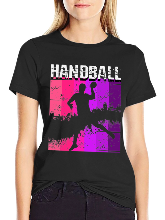 Handball Player Graphic Tee - Sporty Design