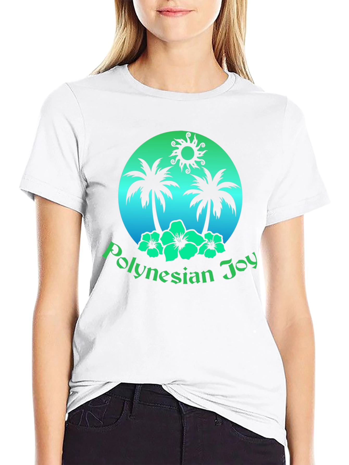 Polynesian Joy Tropical Graphic T-Shirt