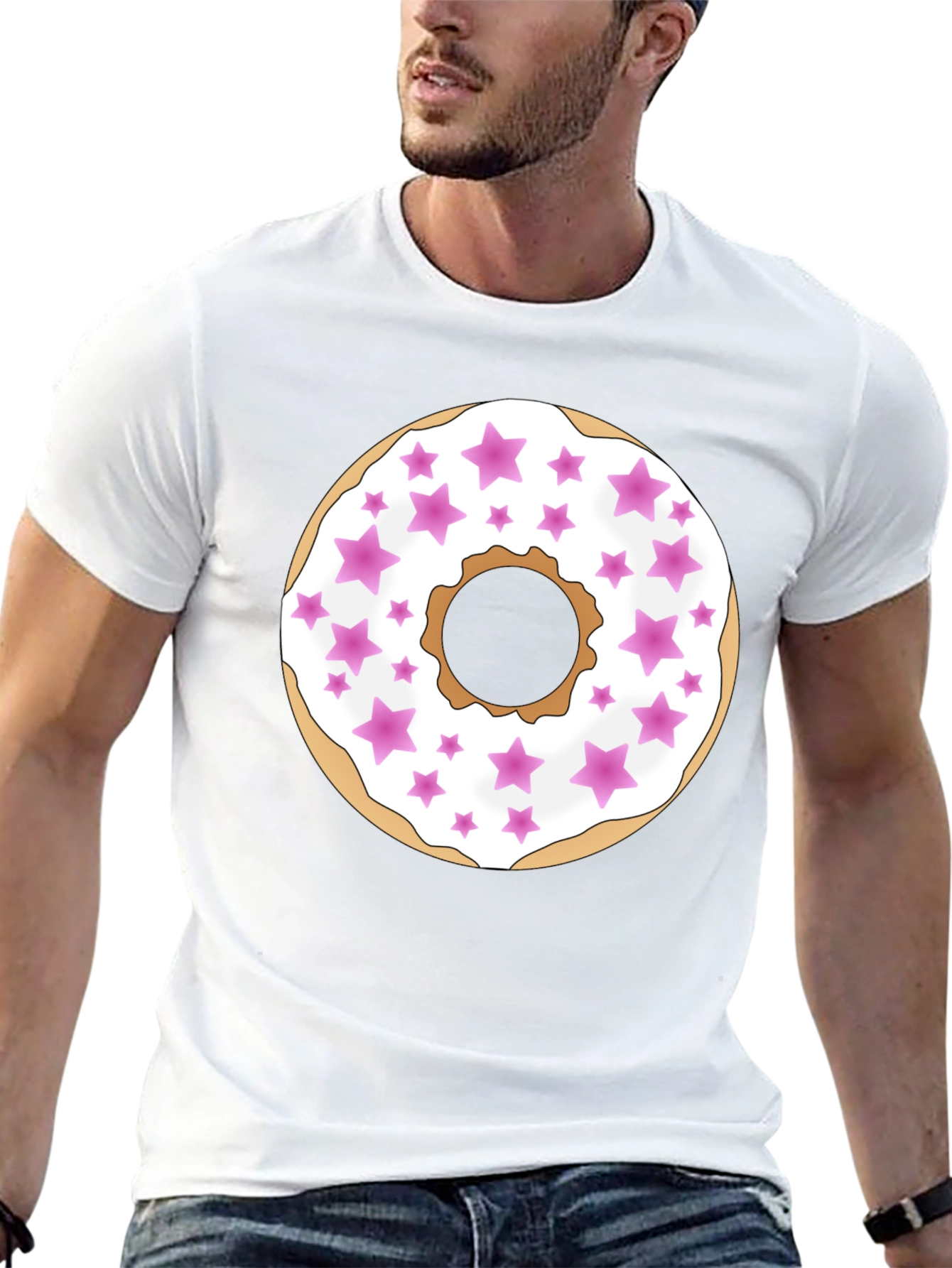 Donut Star Sprinkle T-Shirt - Black