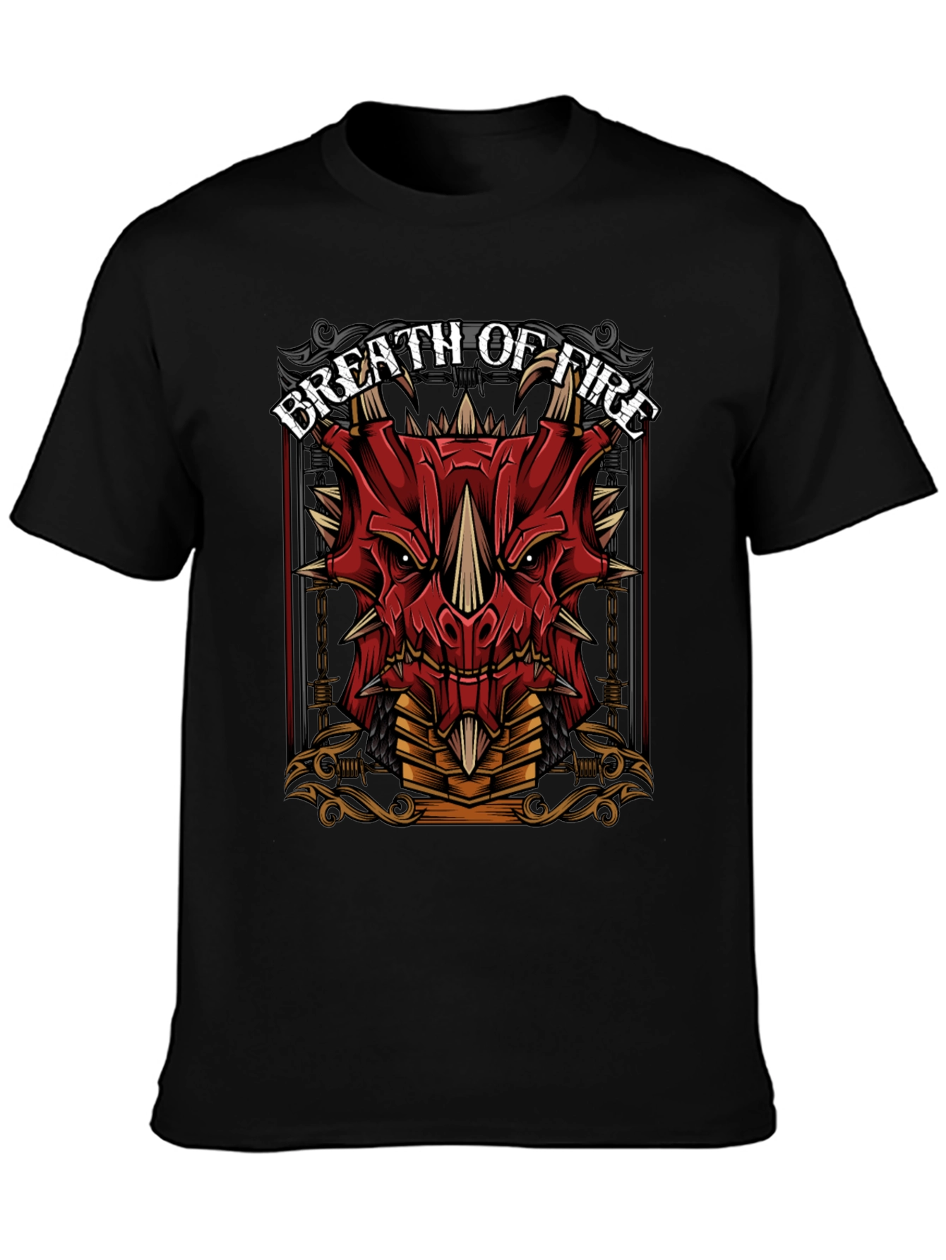 Breath of Fire Dragon Graphic Tee - Black