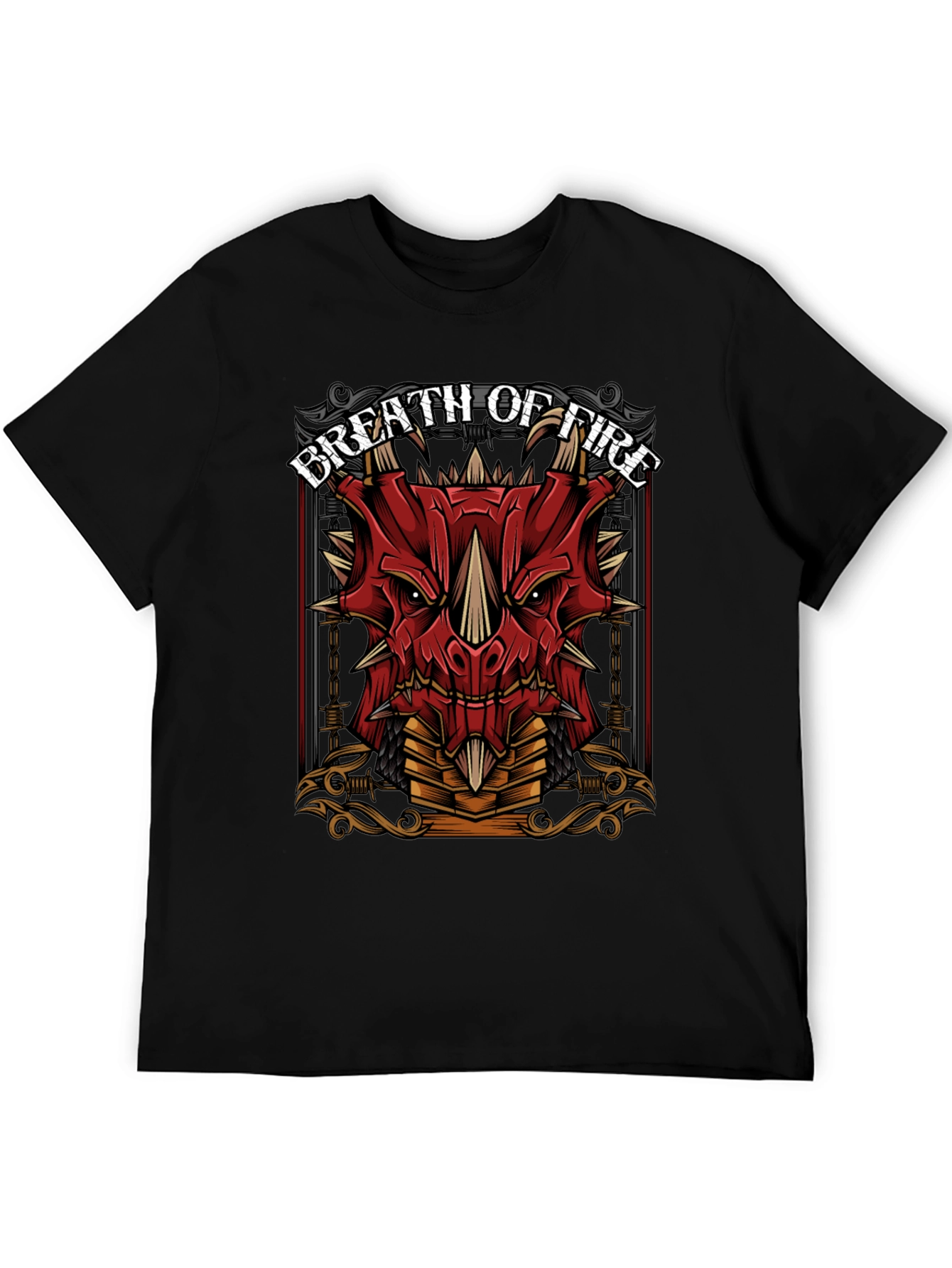 Breath of Fire Dragon Graphic Tee - Black