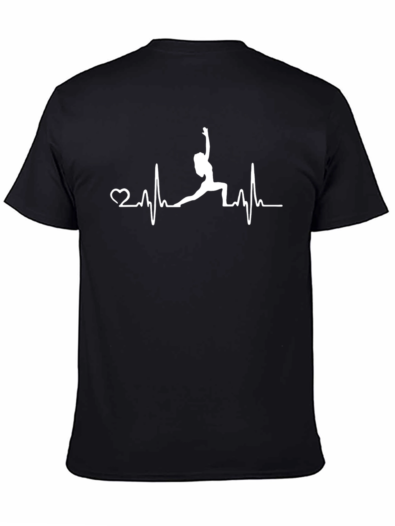 Yoga Heartbeat T-Shirt - Black
