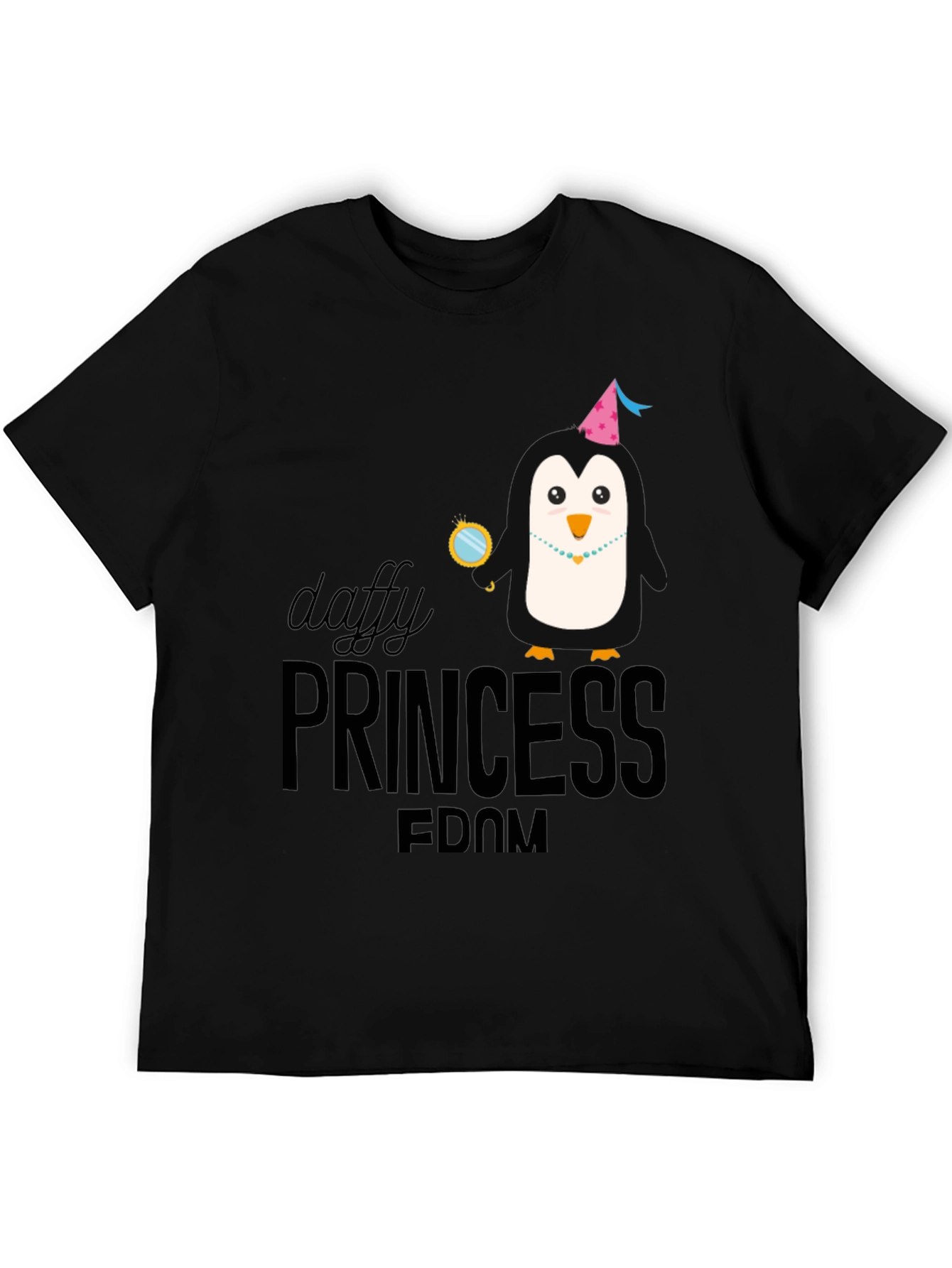 Daffy Princess Penguin T-Shirt - Black