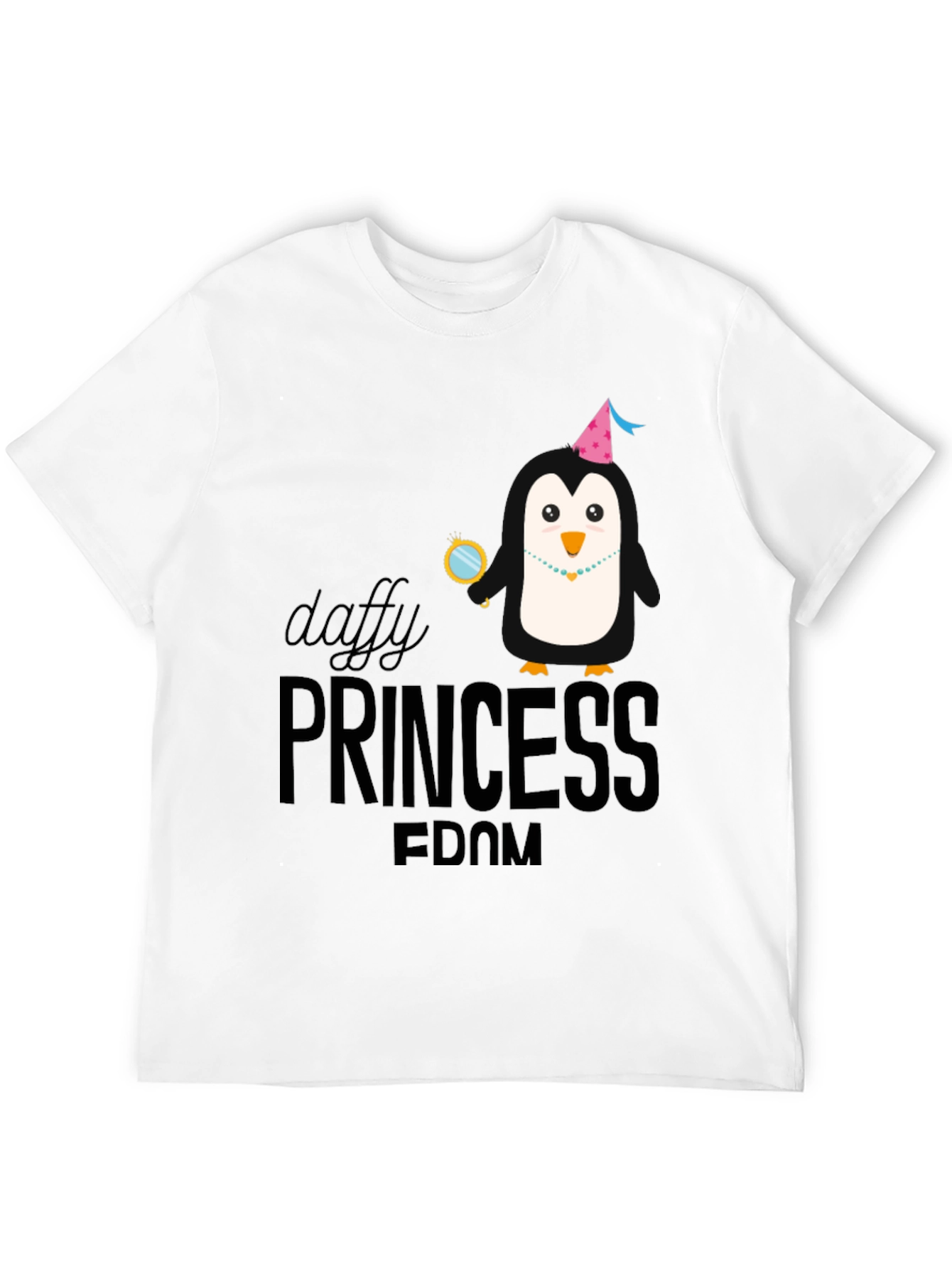 Daffy Princess Penguin T-Shirt - Black