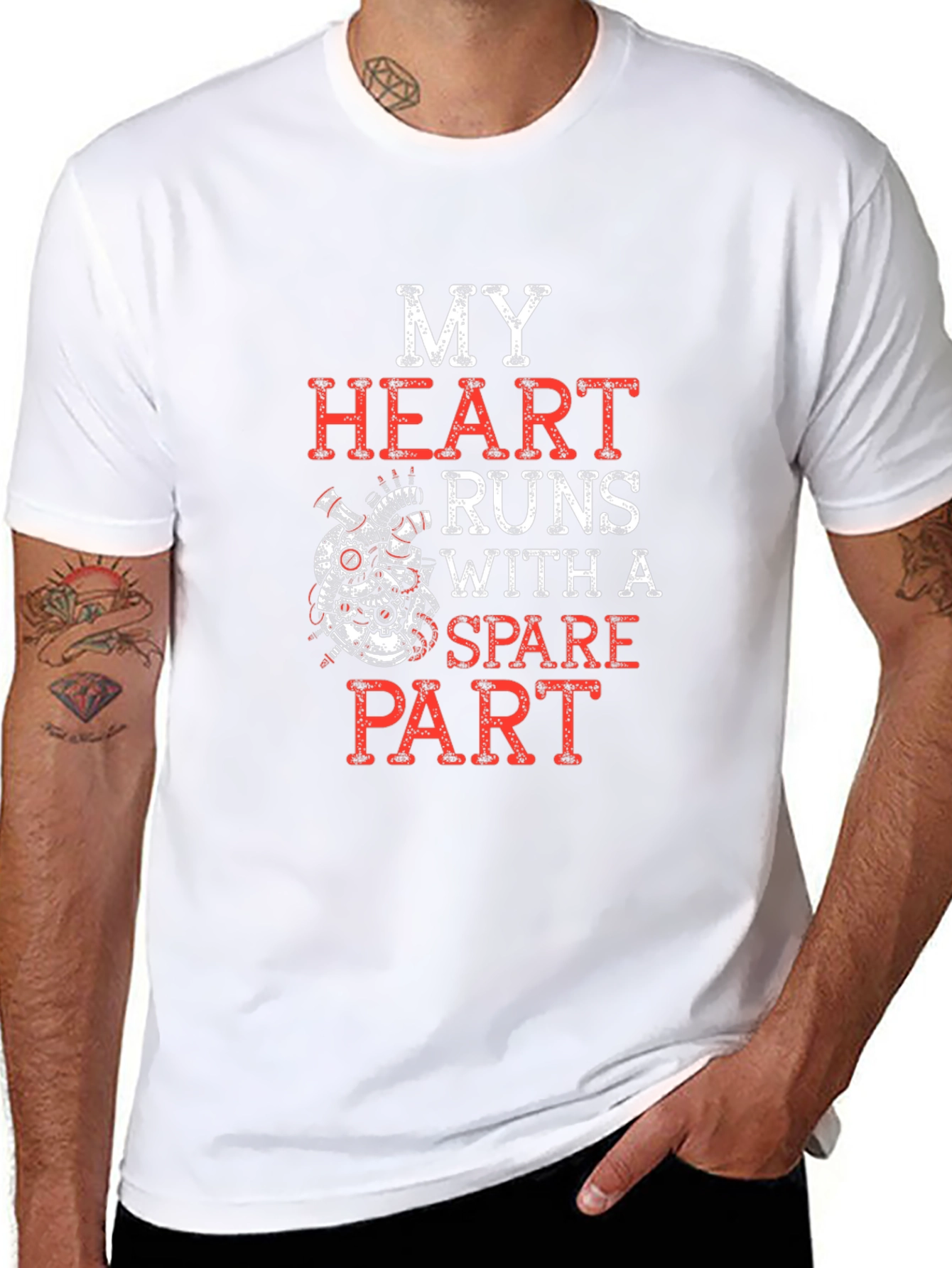 Spare Part Heart Graphic Novelty T-Shirt
