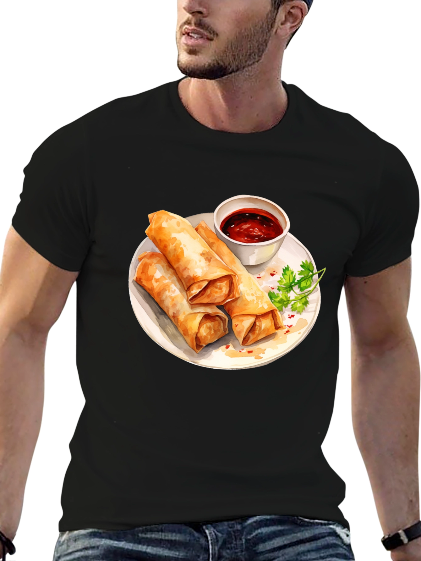 Spring Rolls Graphic Tee - Unique Food Lovers Gift
