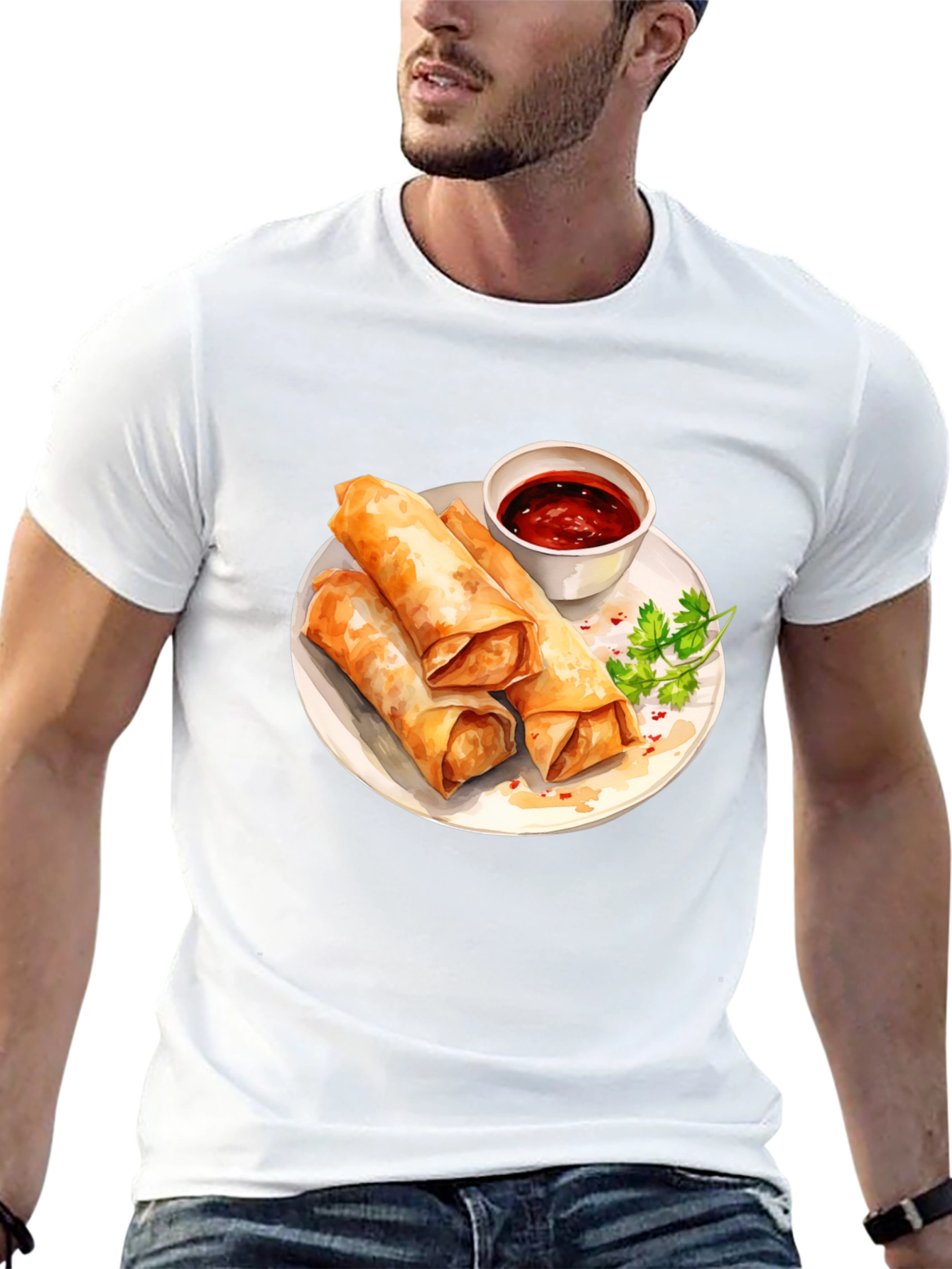 Spring Rolls Graphic Tee - Unique Food Lovers Gift