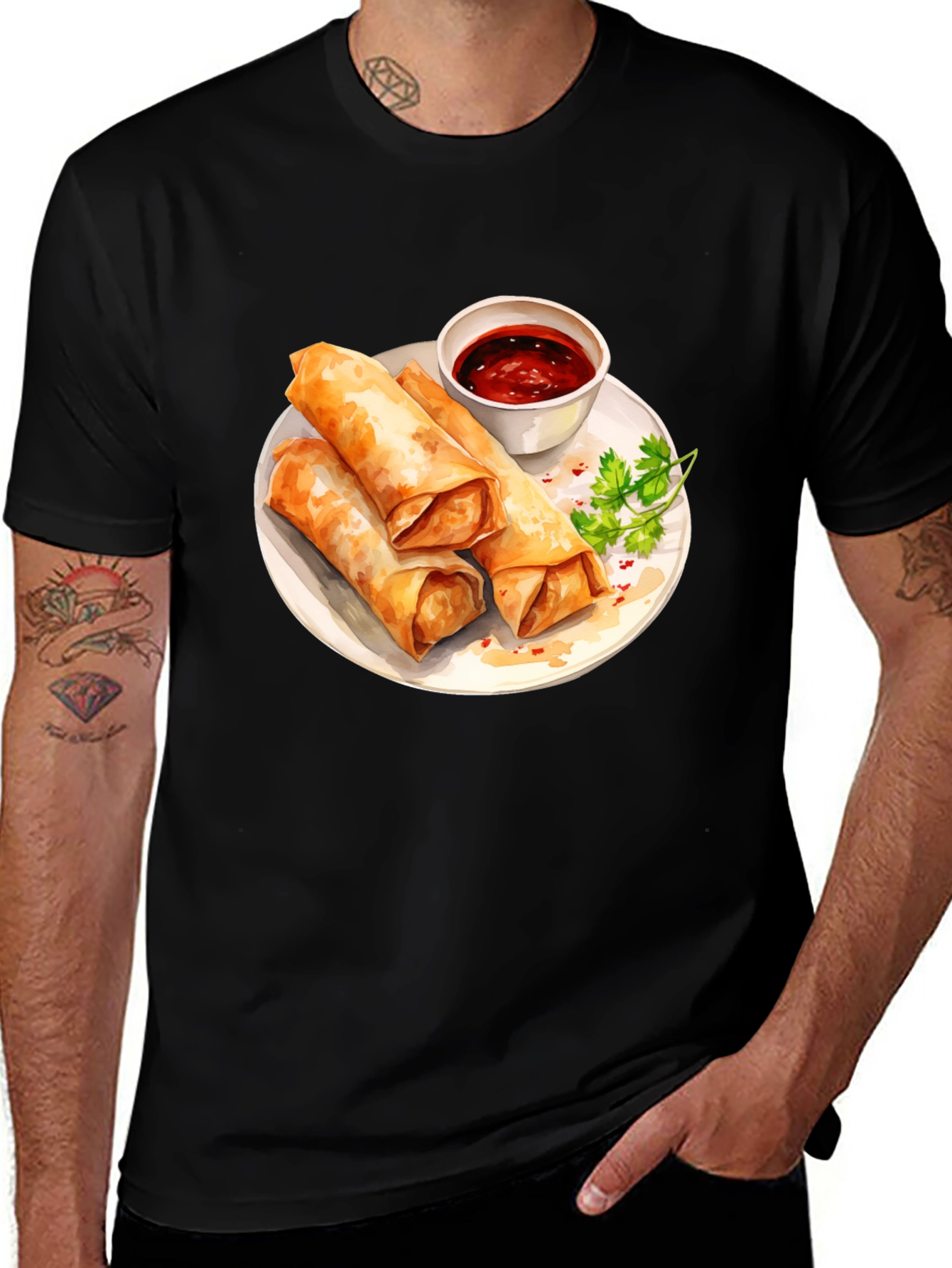 Spring Rolls Graphic Tee - Unique Food Lovers Gift