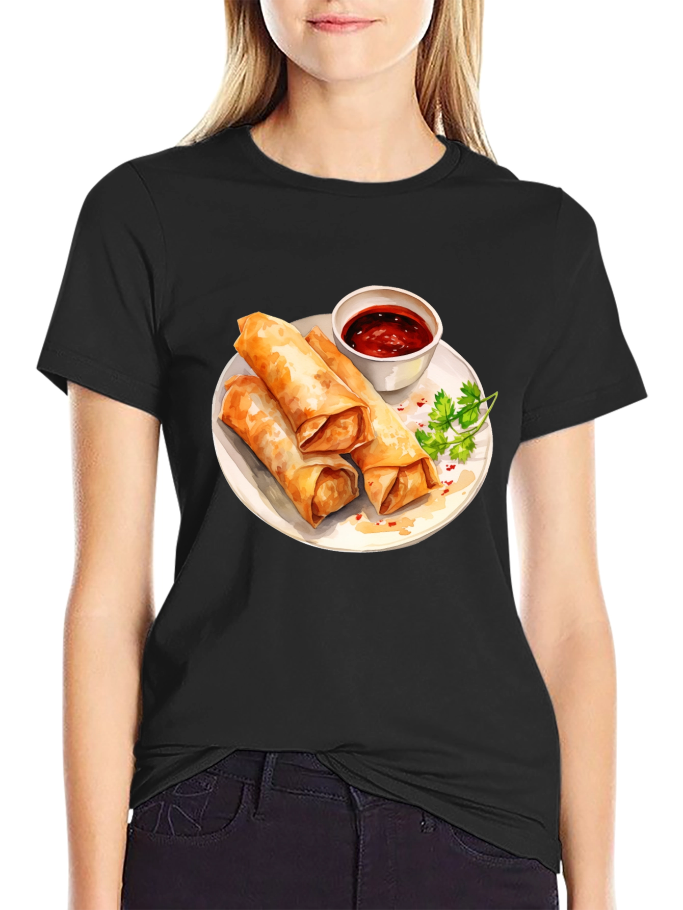 Spring Rolls Graphic Tee - Unique Food Lovers Gift