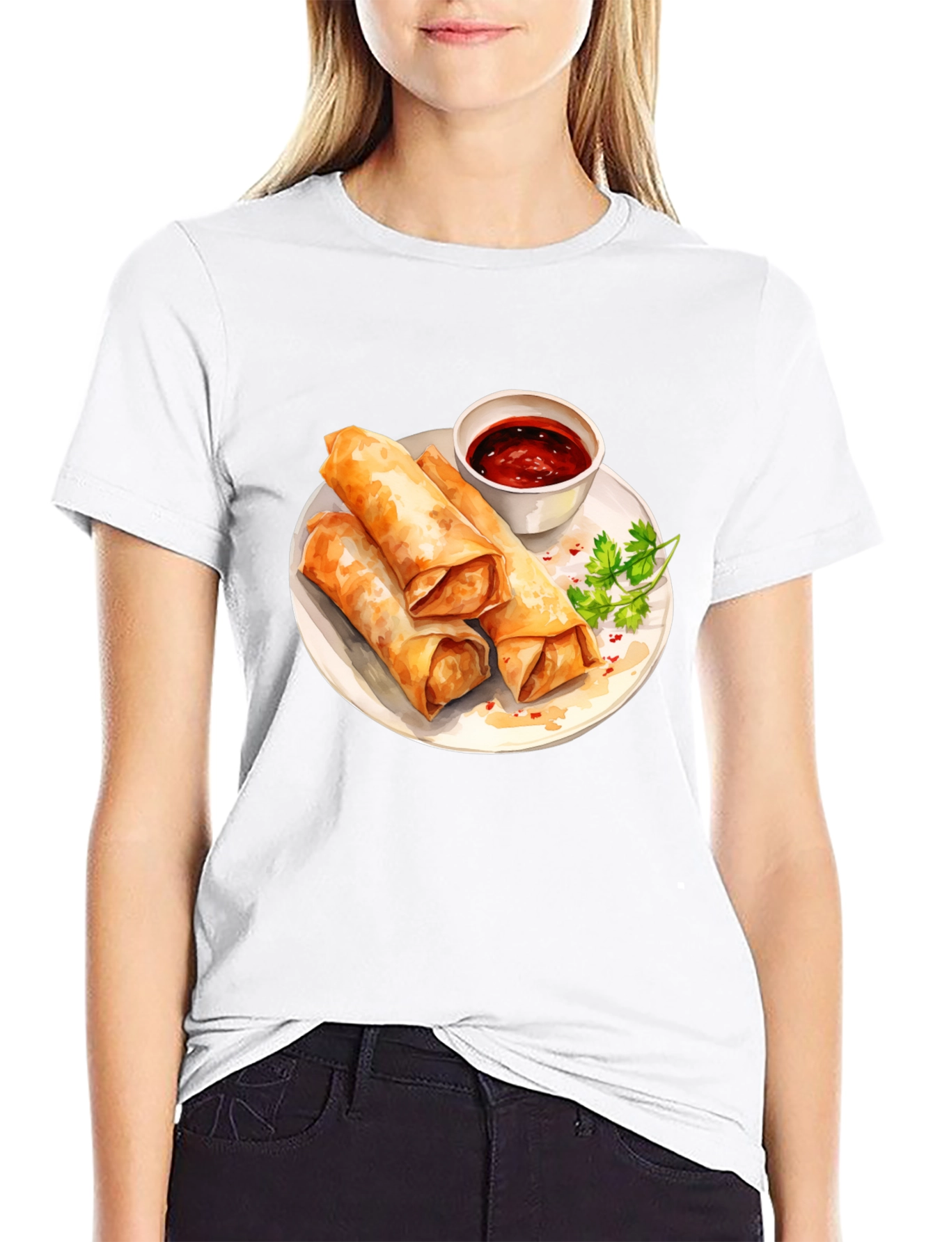 Spring Rolls Graphic Tee - Unique Food Lovers Gift