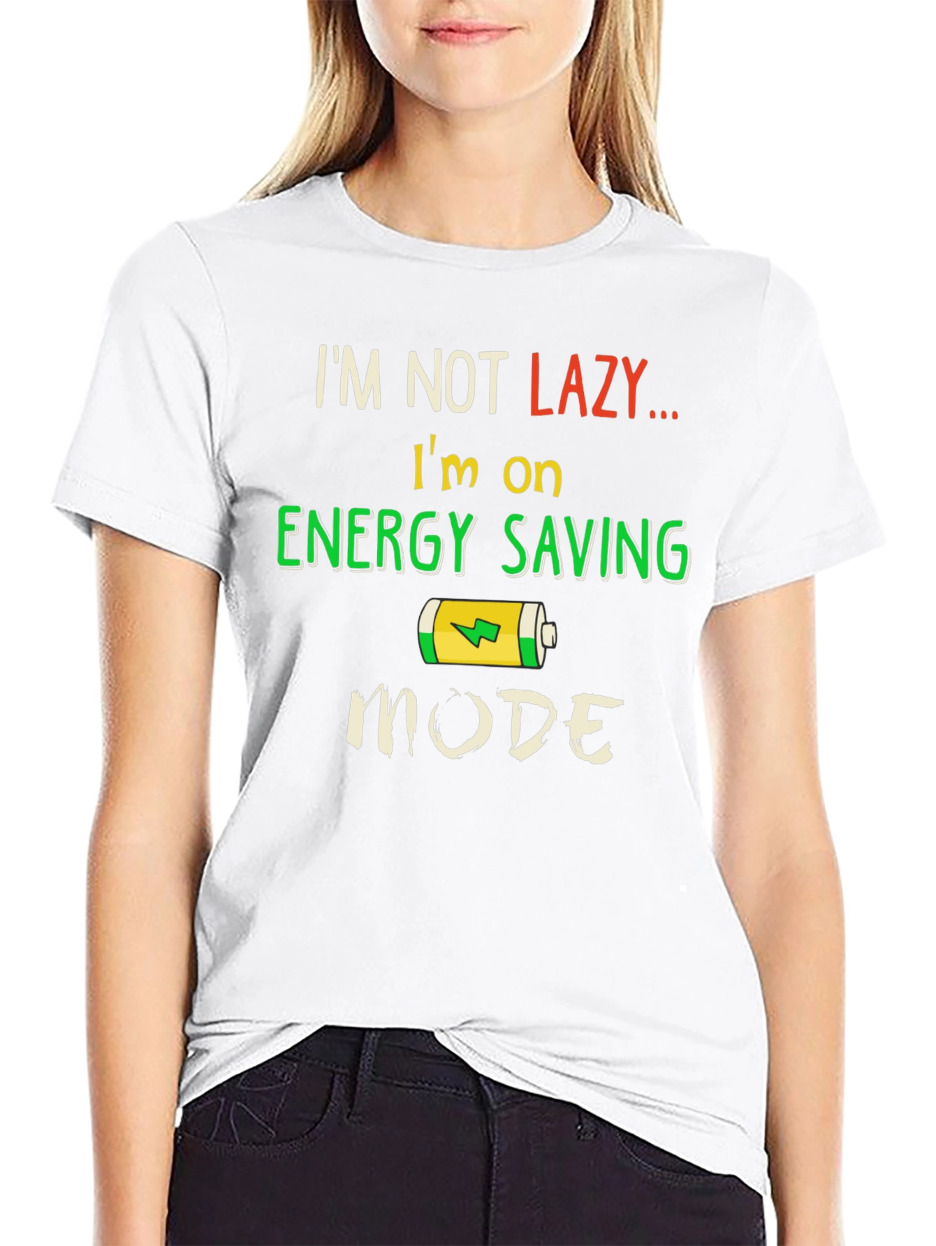 Energy Saving Mode T-Shirt - Funny Lazy Day Tee