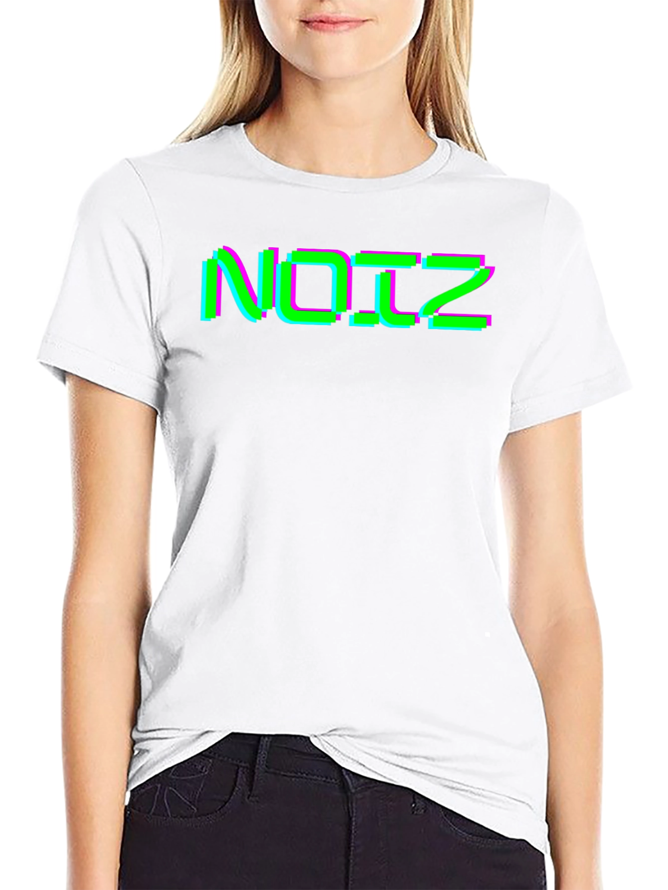 Retro Glitch Noiz Black T-Shirt