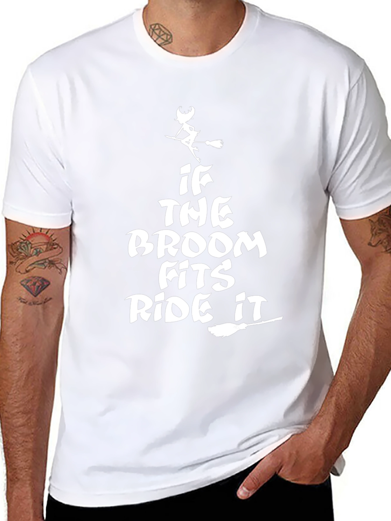 If the Broom Fits Ride It Halloween T-Shirt