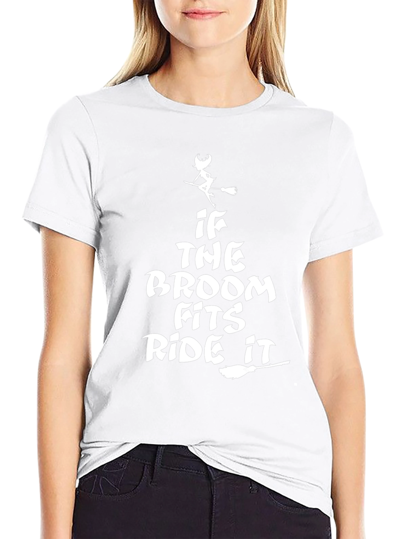 If the Broom Fits Ride It Halloween T-Shirt