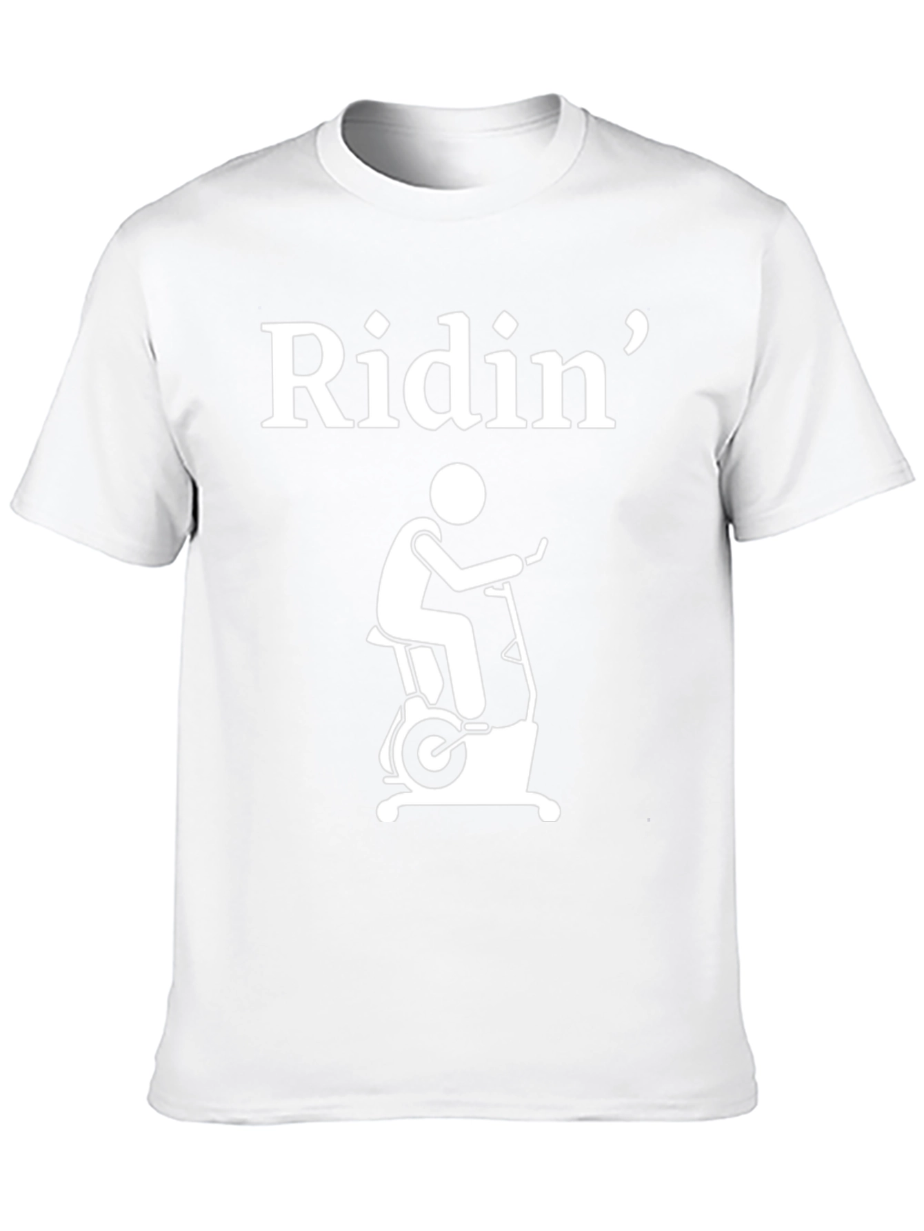 Ridin Exercise Bike Graphic T-Shirt - Black Cotton Tee
