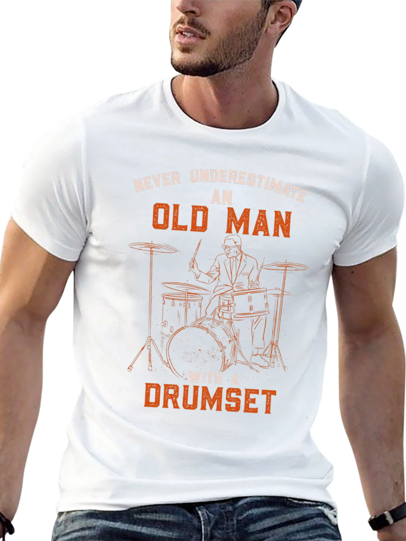 Old Man Drumset T-Shirt